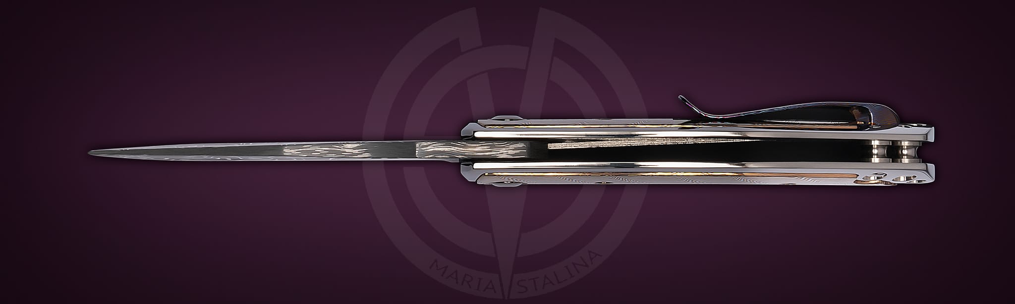 Les George Knives Valmara Non Recurve Mokume Maria Stalina edition SIL Manufactory customization Budgie_2