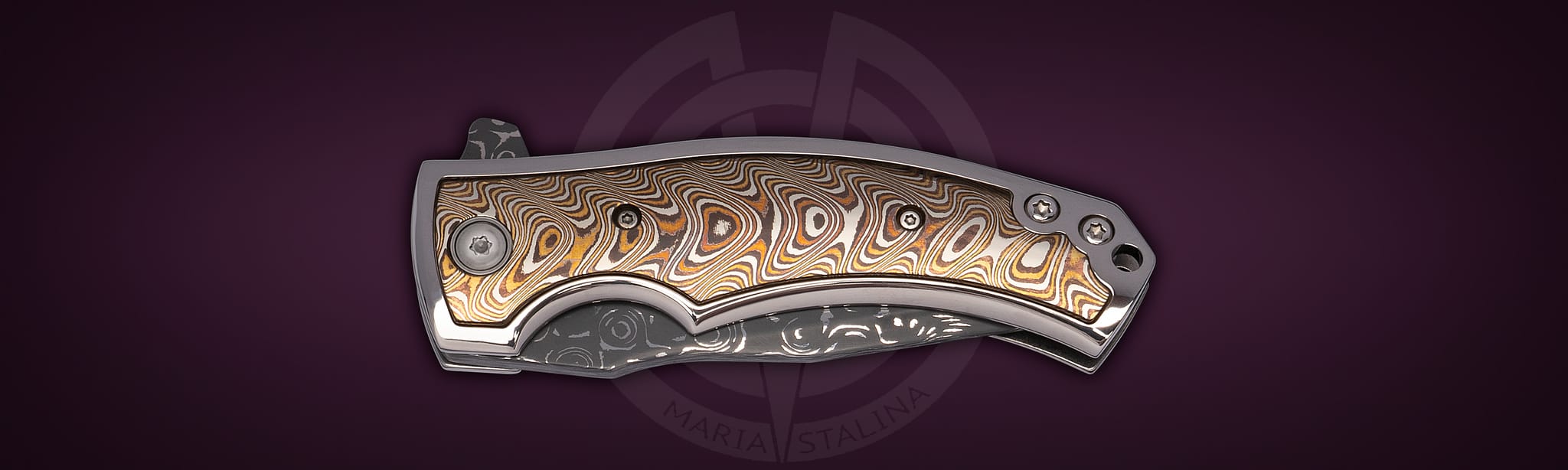 Les George Knives Valmara Non Recurve Mokume Maria Stalina edition SIL Manufactory customization Budgie_4