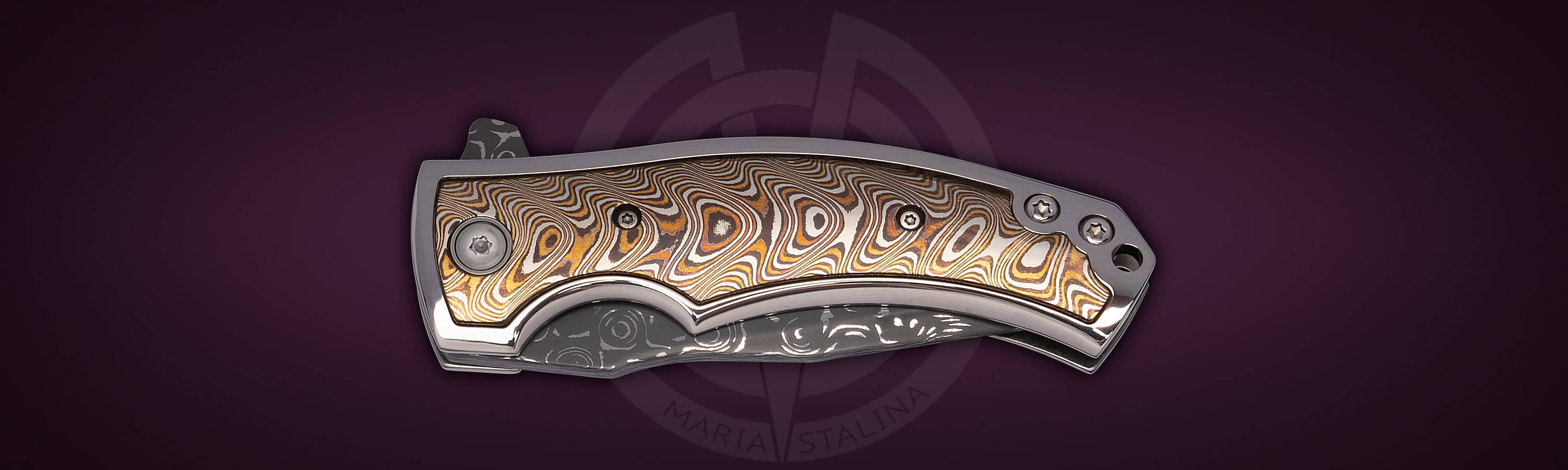 Les George Knives нож Valmara Non Recurve Mokume Maria Stalina Edition кастомизация Budgie Мануфактуры СиЛ_4