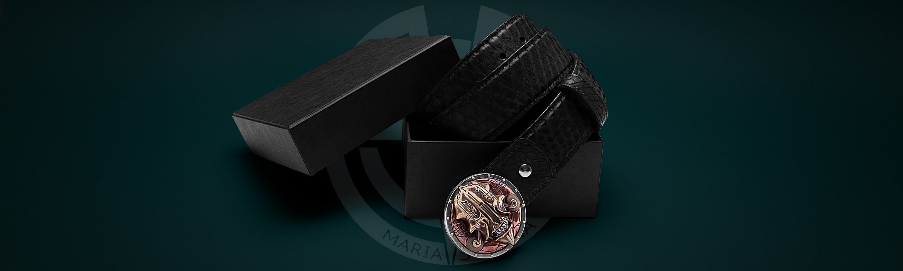 Belt with author's buckle «Gloomy Samurai»_2