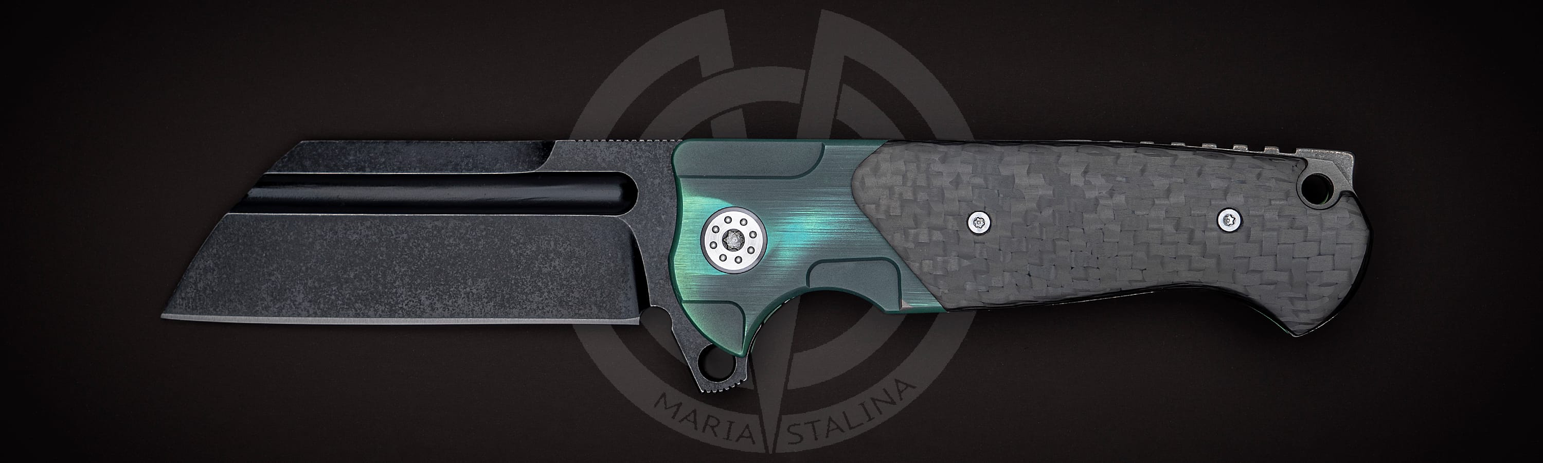 Andre De Villiers нож Butcher 2014 Green/Black
