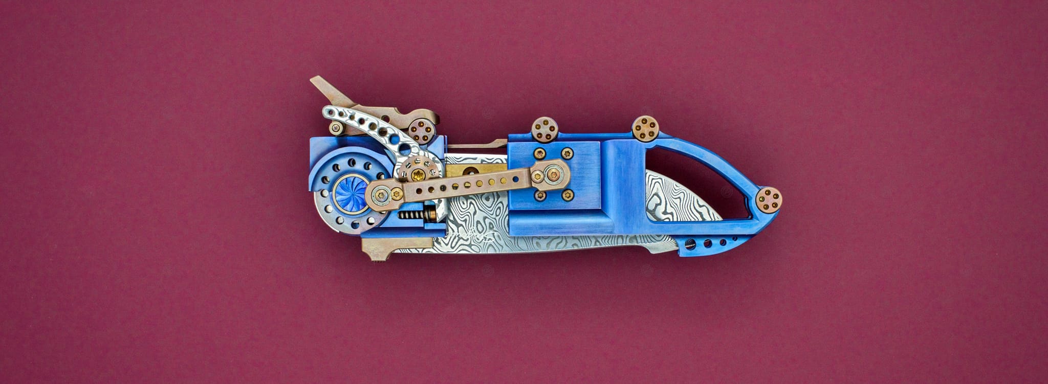 Steigerwald нож Steampunk Titanium Iris_4