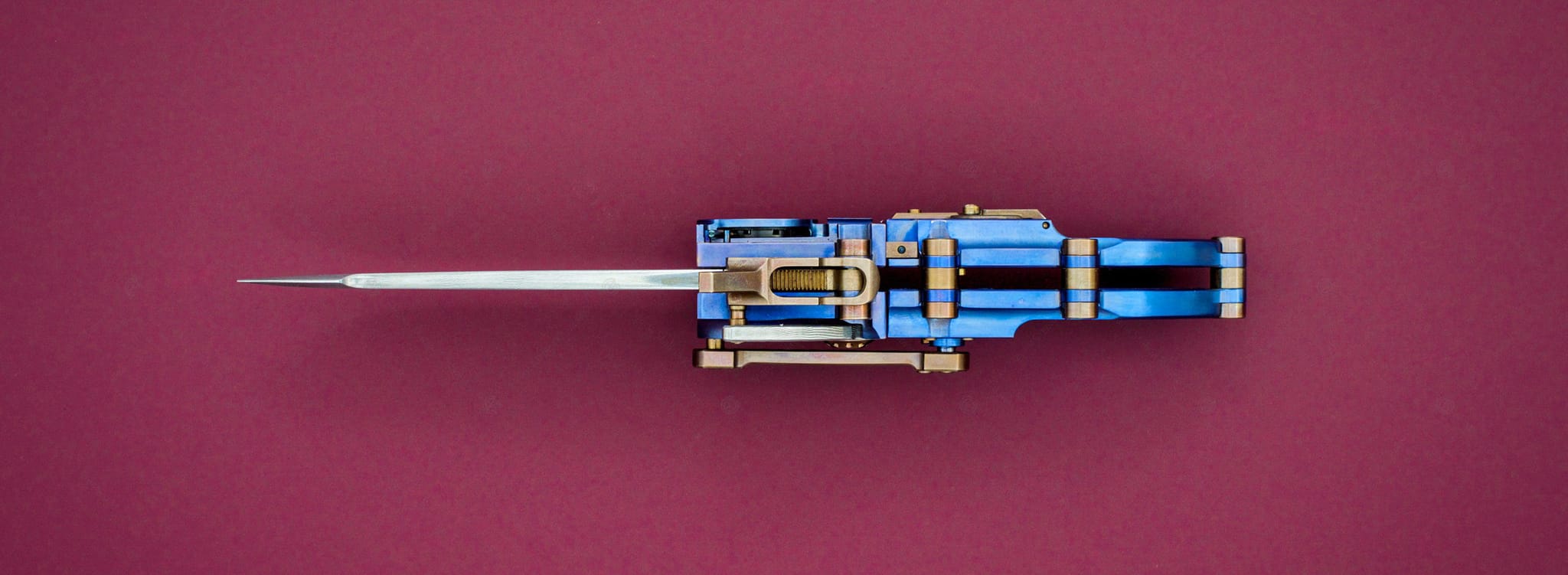 Steigerwald нож Steampunk Titanium Iris_3