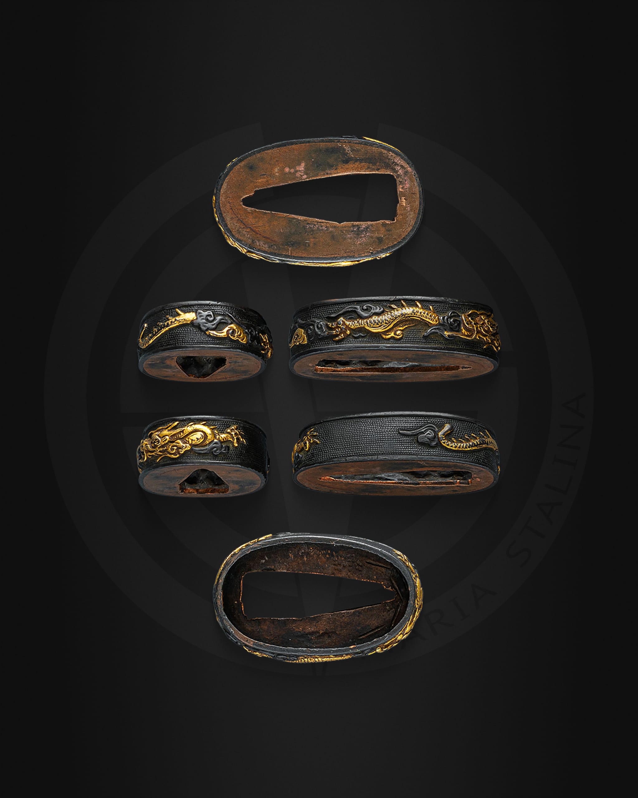 Fuchi of Japanese katana hilt