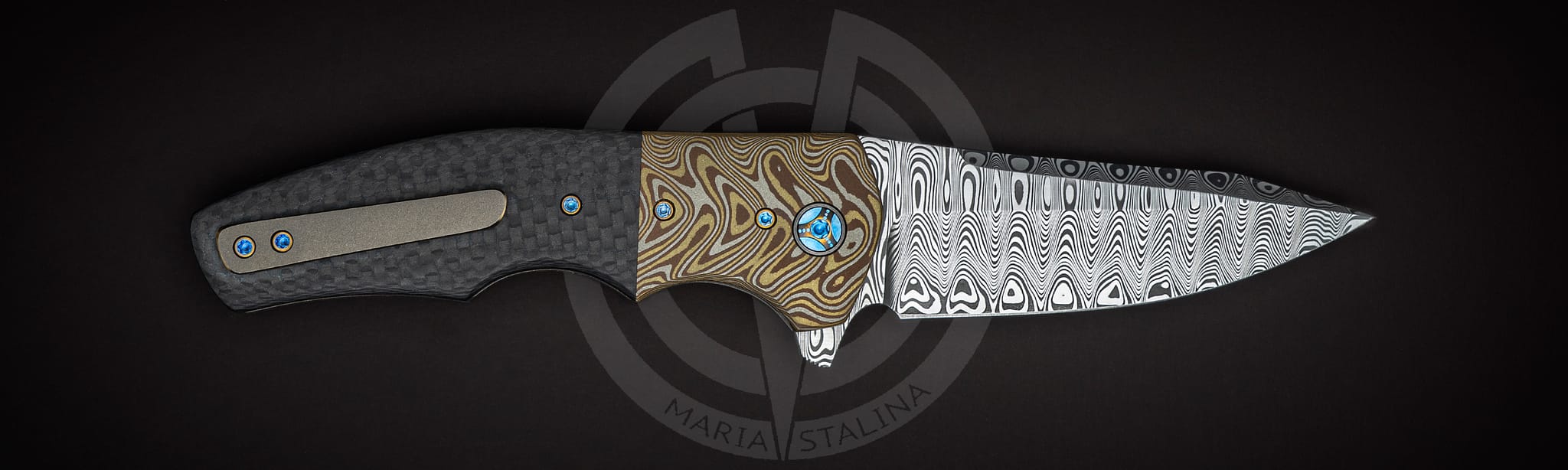 Kirby Lambert нож Crossroads Mokume_1