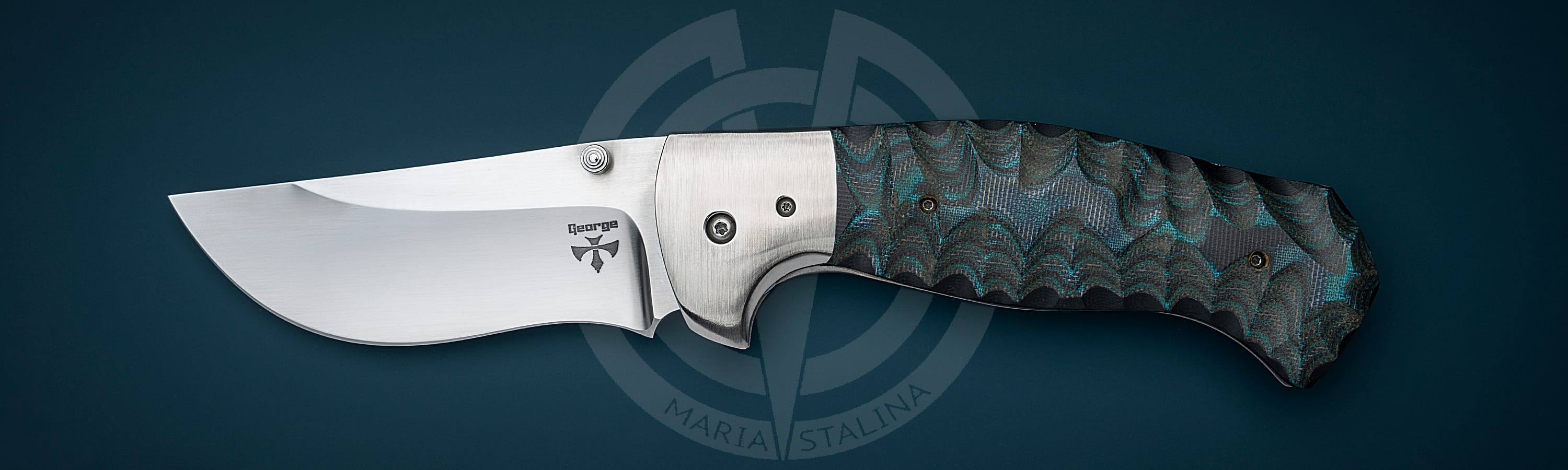 Les George нож Hydra XL Blue