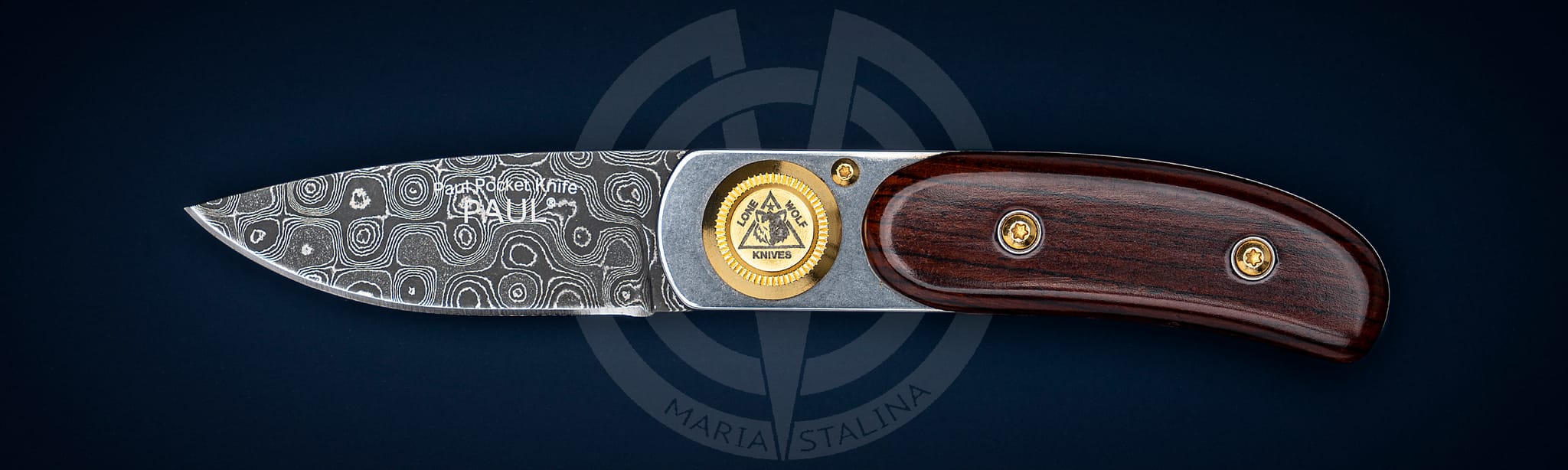 Lone Wolf Knives Paul Pocket Cocobolo & Damascus
