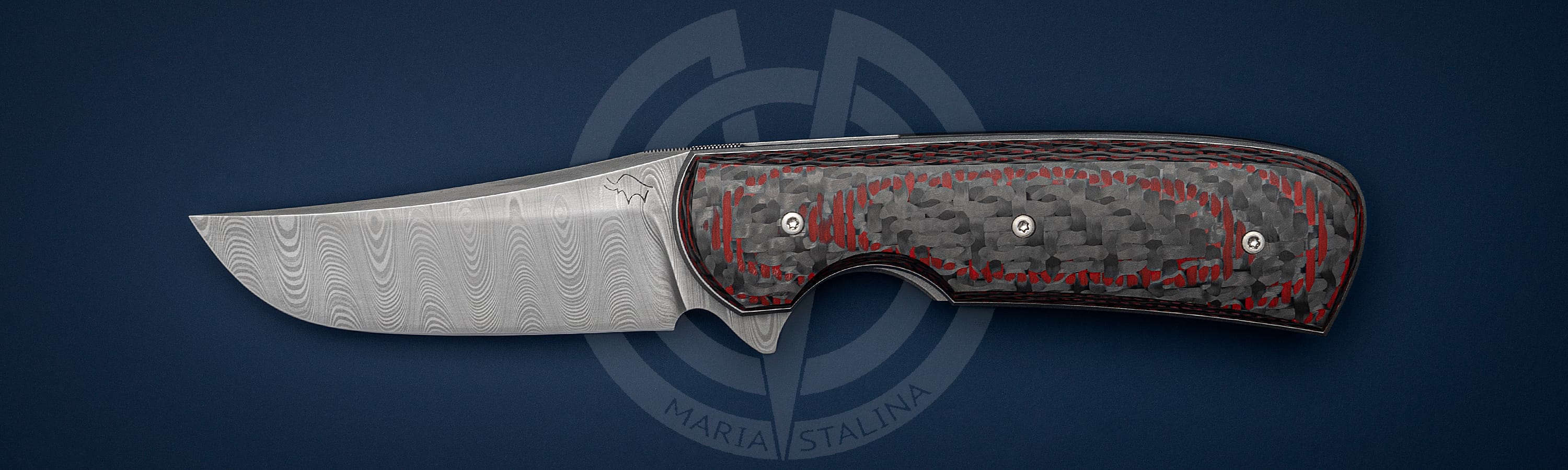 Guy Poggetti нож Mangaflip Damascus