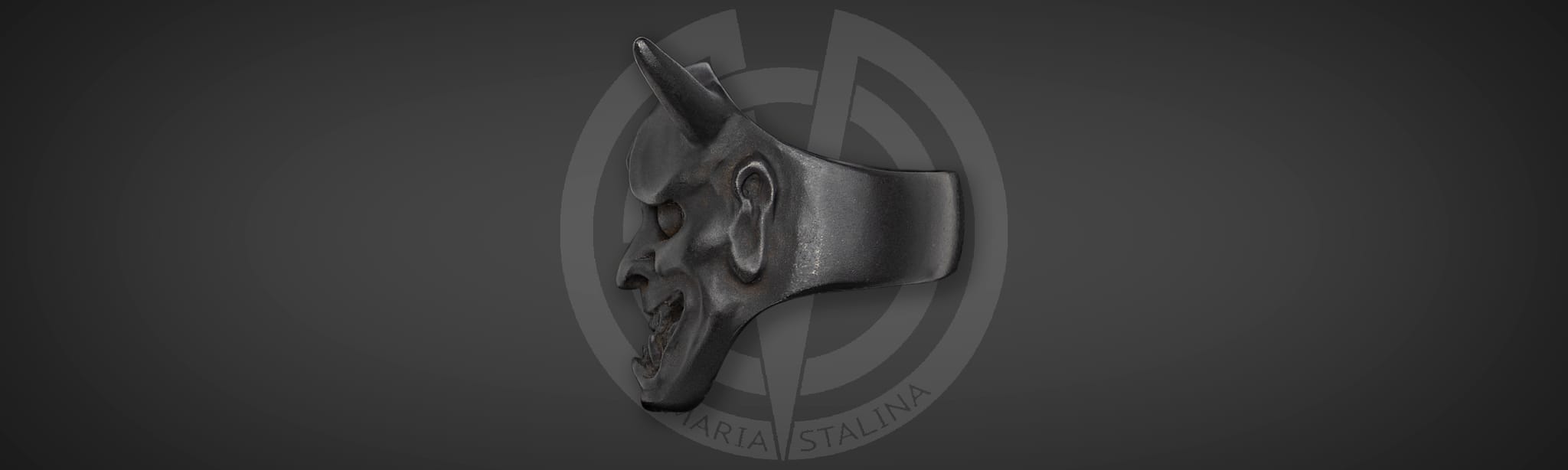 Hidetoshi Nakayama ring Hannya black_2