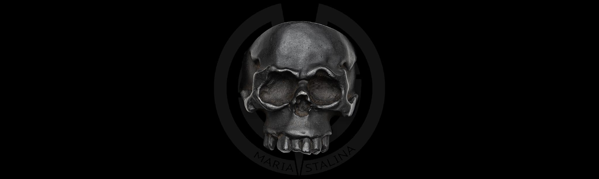 Hidetoshi Nakayama ring Skull black