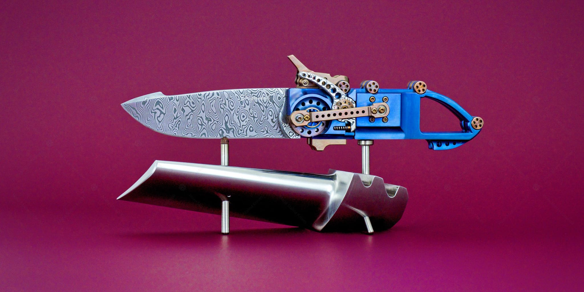 Steigerwald нож Steampunk Titanium Iris_7