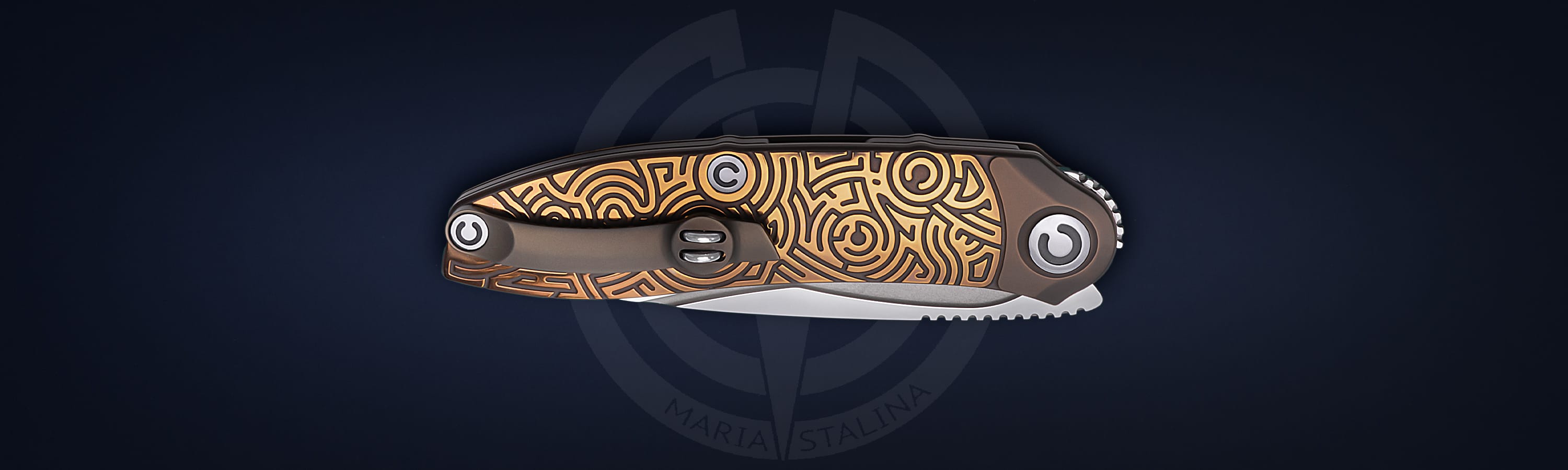 The knife Technoshaman 2.0. Slim (Gold) 7/10 SiL Manufactory_5