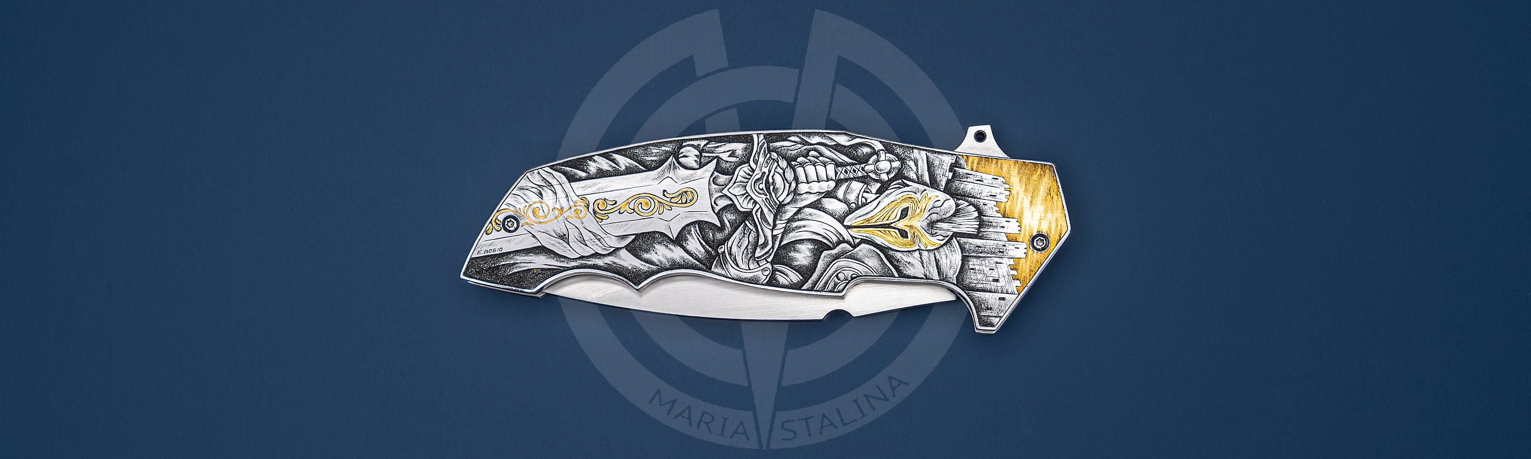 Sergio Consoli нож Golden Crusaders_5