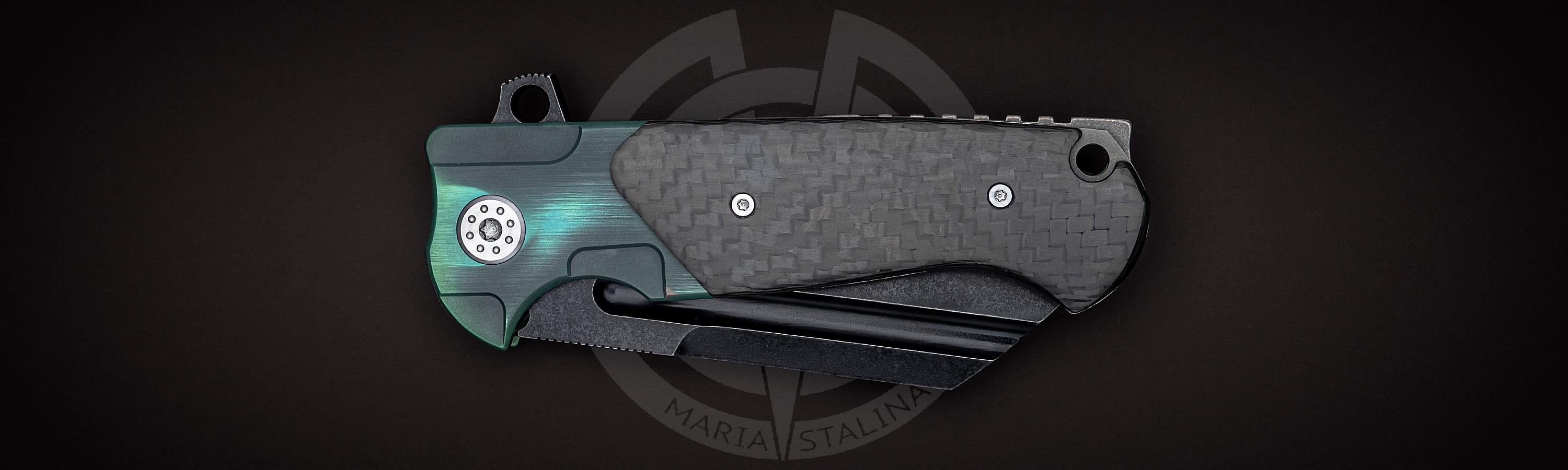 Andre De Villiers нож Butcher 2014 Green/Black_4