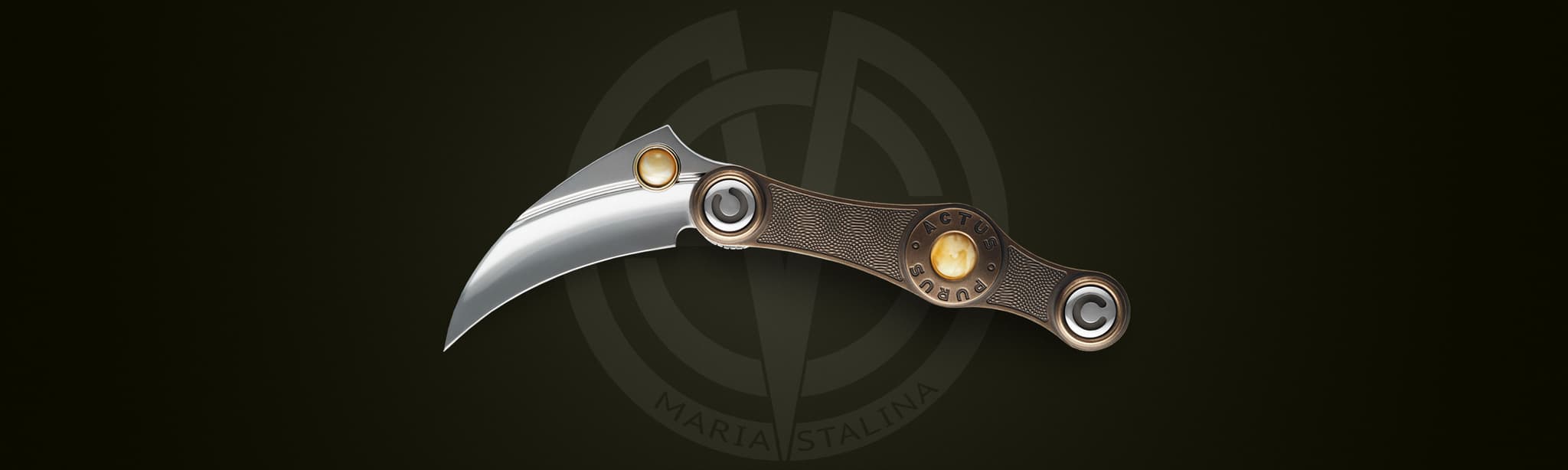 The knife Actus Purus Actio Amber SIL Manufactory The knife Actus Purus Actio Amber SIL Manufactory