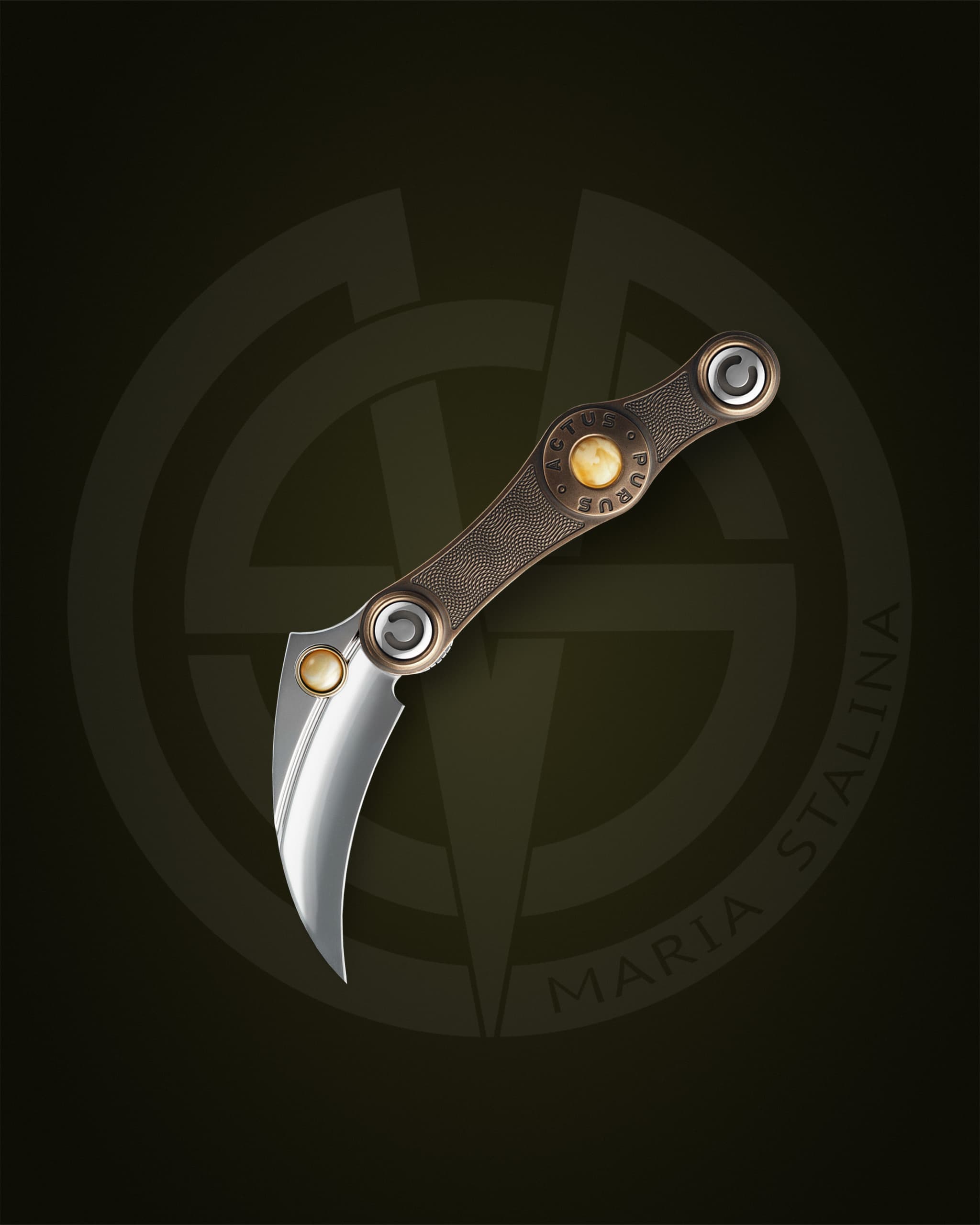 The knife Actus Purus Actio Amber SIL Manufactory The knife Actus Purus Actio Amber SIL Manufactory