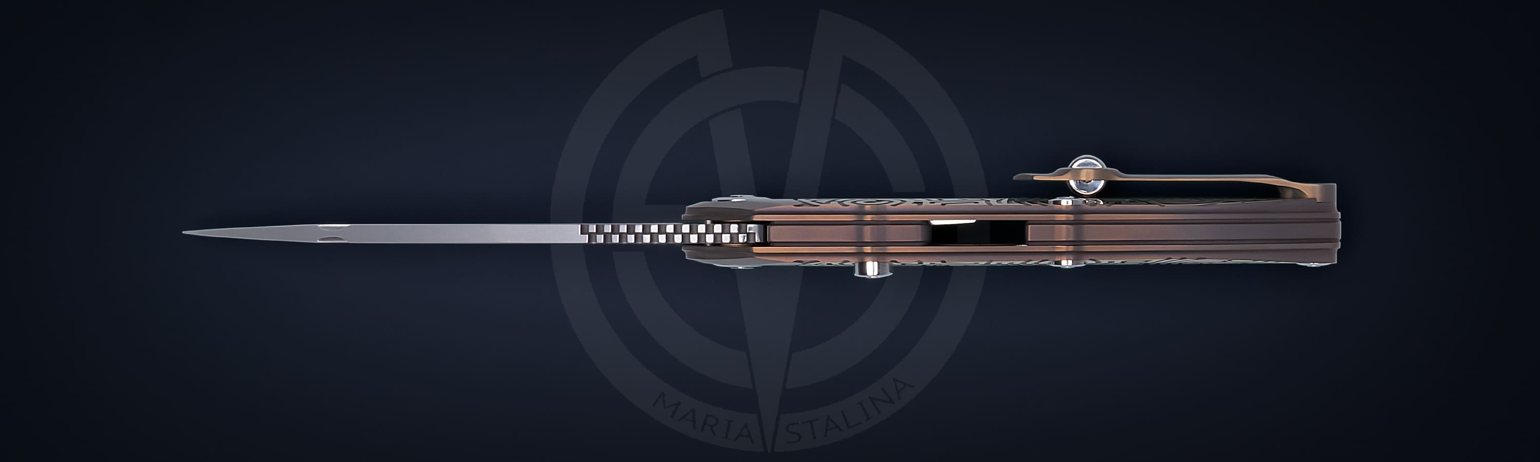 The knife Technoshaman 2.0. Slim (Gold) 6/10 SiL Manufactory_2 The knife Technoshaman 2.0. Slim (Gold) 6/10 SiL Manufactory_2