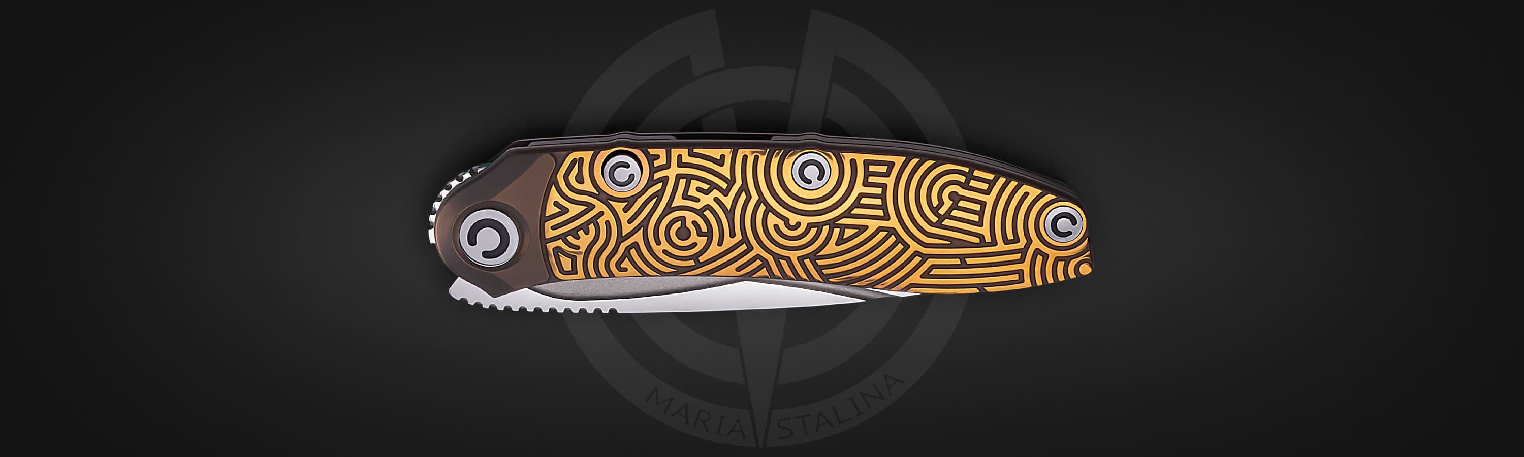 The knife Technoshaman 2.0. Slim (Gold) 5/10 SiL Manufactory_4 The knife Technoshaman 2.0. Slim (Gold) 5/10 SiL Manufactory_4