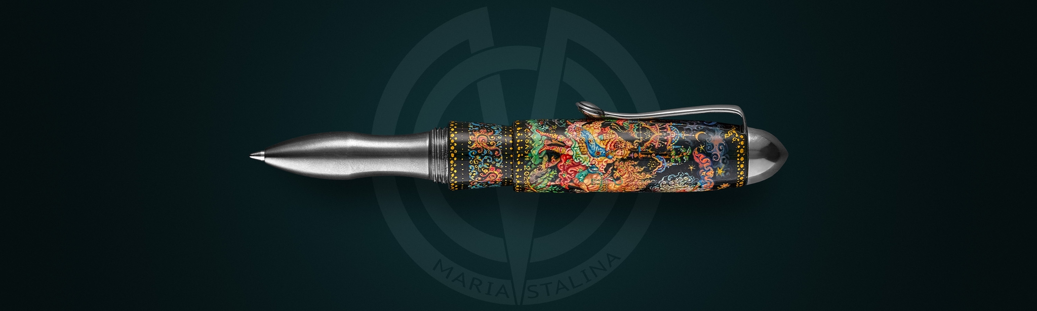 <p>This item is not a cold steel weapon.<br />
Please note, the nuances of colors and small details of item can be different on pictures.<br />
Comes with: company packaging (tube, leather case).</p> Tactical pen Fairy Tale Maria Stalina® & Streltsov Art