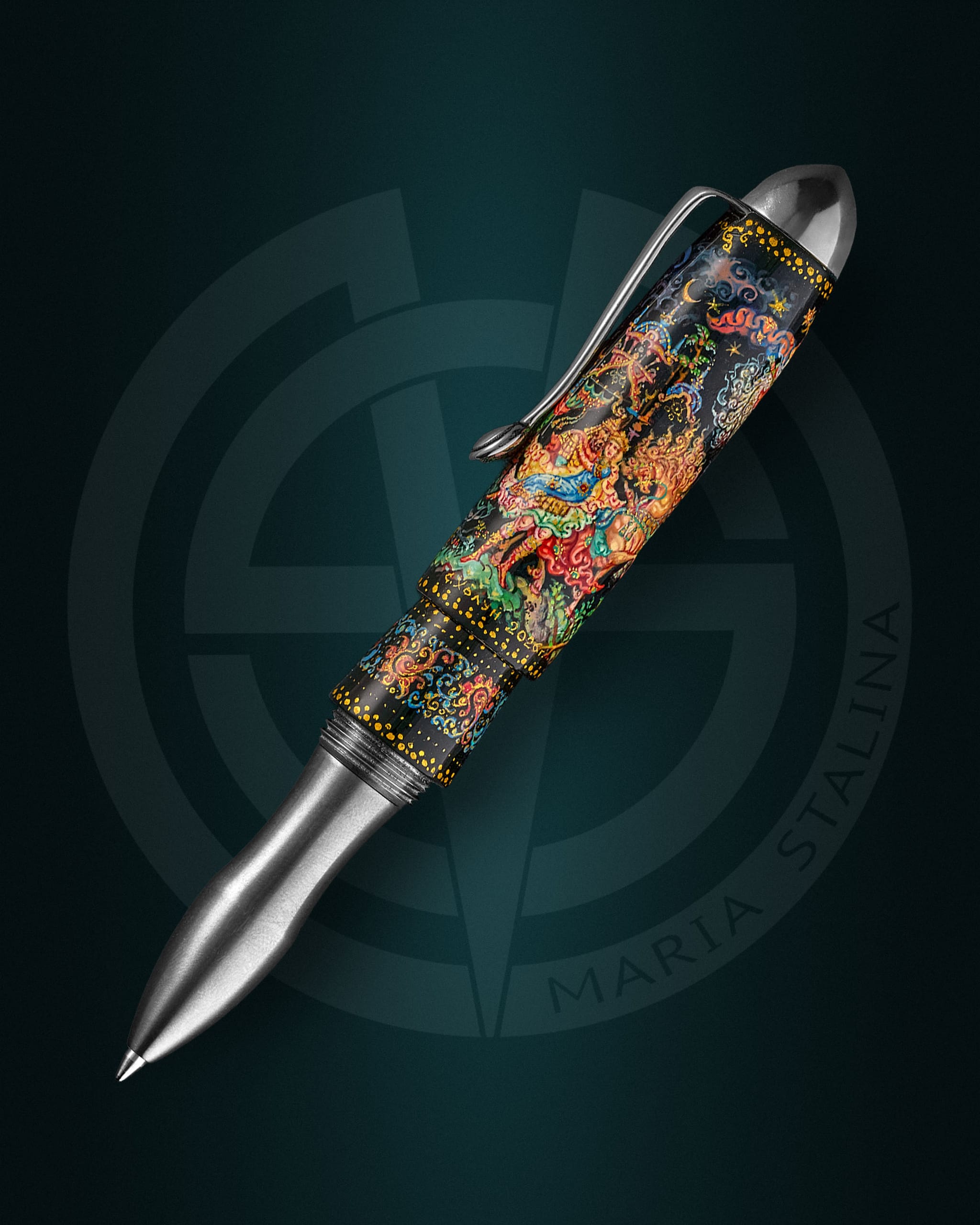 <p>This item is not a cold steel weapon.<br />
Please note, the nuances of colors and small details of item can be different on pictures.<br />
Comes with: company packaging (tube, leather case).</p> Tactical pen Fairy Tale Maria Stalina® & Streltsov Art