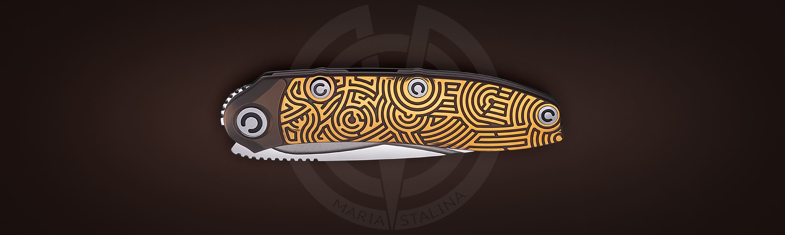 The knife Technoshaman 2.0. Slim (Gold) 3/10 SiL Manufactory_4 The knife Technoshaman 2.0. Slim (Gold) 3/10 SiL Manufactory_4