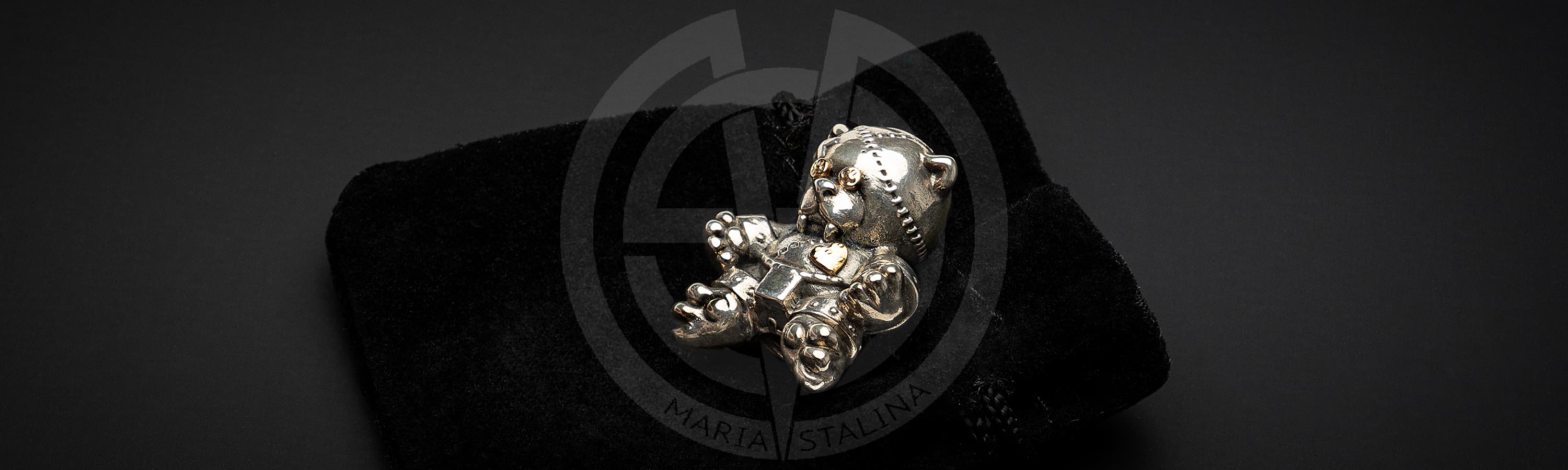 Bad Teddy подвеска (темлячная бусина) Streltsov P&A_4 Bad Teddy подвеска (темлячная бусина) Streltsov P&A_4