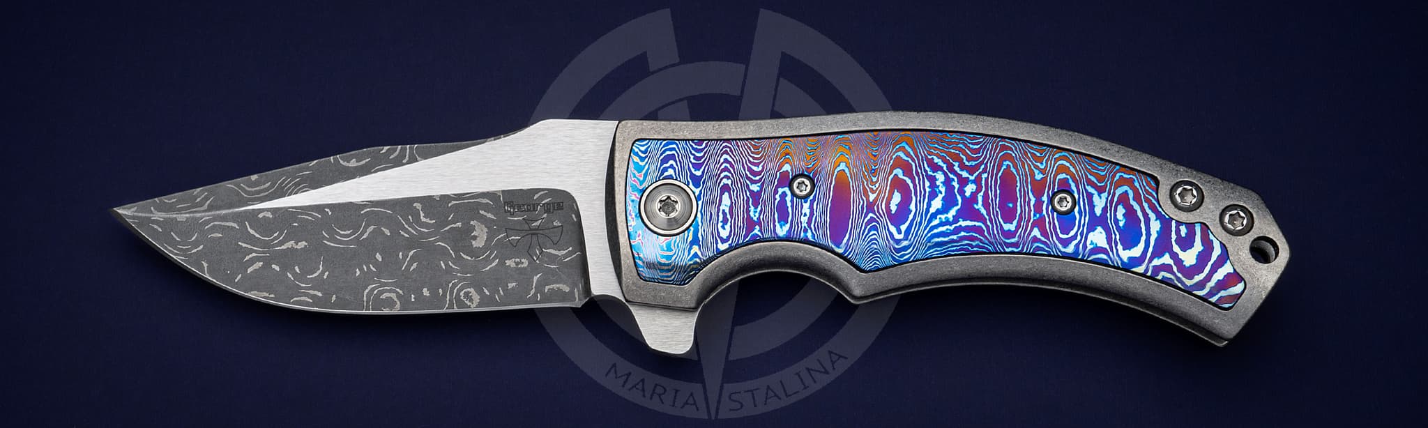 Les George Knives нож Valmara Non Recurve Timascus Les George Knives нож Valmara Non Recurve Timascus
