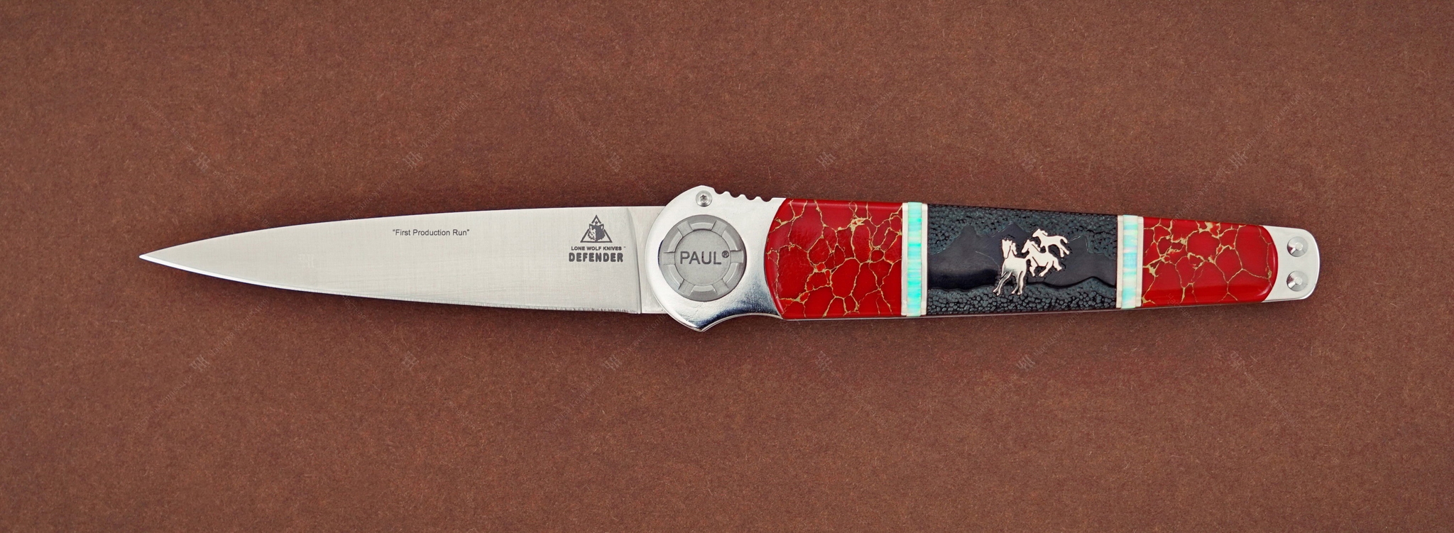<p>This item is not a cold steel weapon.</p> Lone Wolf Knives Paul Defender Mustang