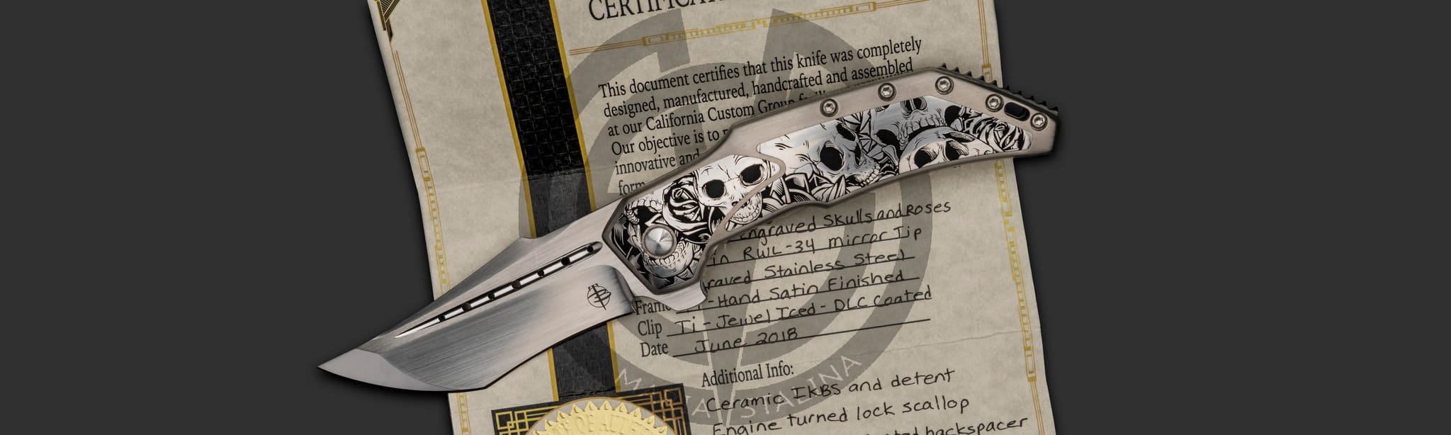Begg Knives нож Astio Skulls & Roses_6 Begg Knives нож Astio Skulls & Roses_6