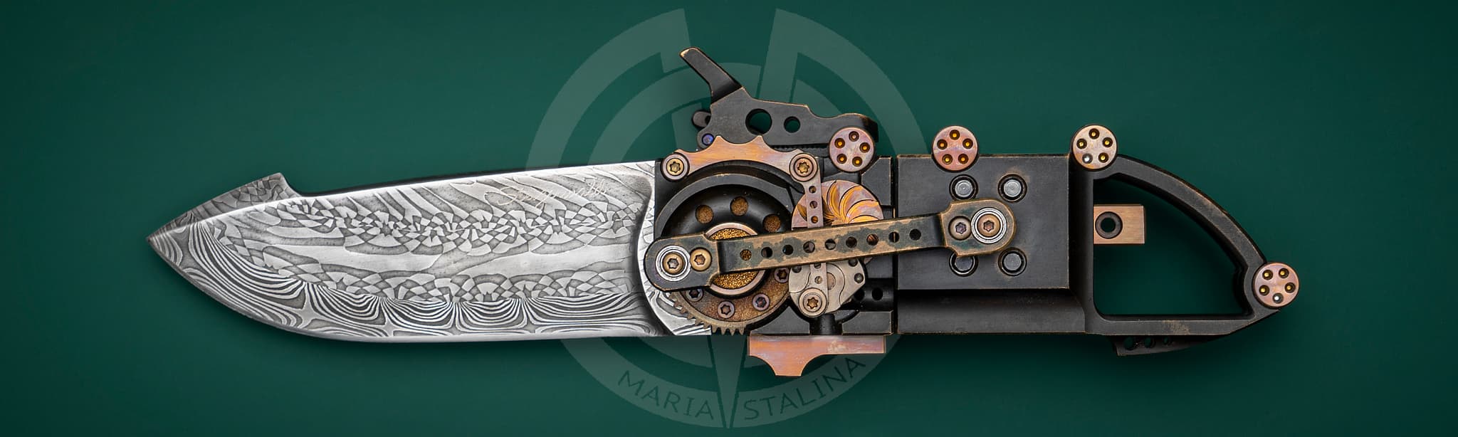 Stefan Steigerwald нож Steampunk Bronze-Electra Stefan Steigerwald нож Steampunk Bronze-Electra