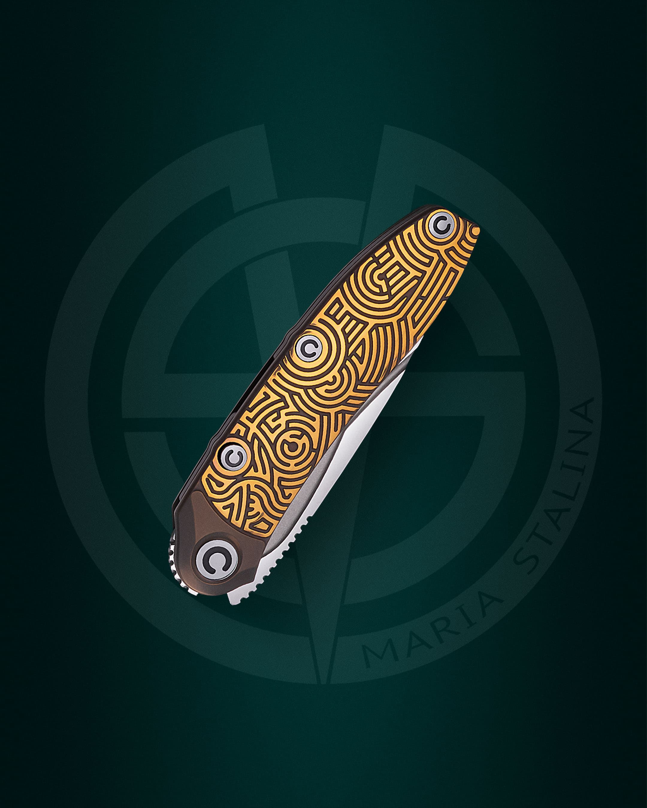 The knife Technoshaman Proto 2.0. Slim (Gold) SiL Manufactory_4 The knife Technoshaman Proto 2.0. Slim (Gold) SiL Manufactory_4