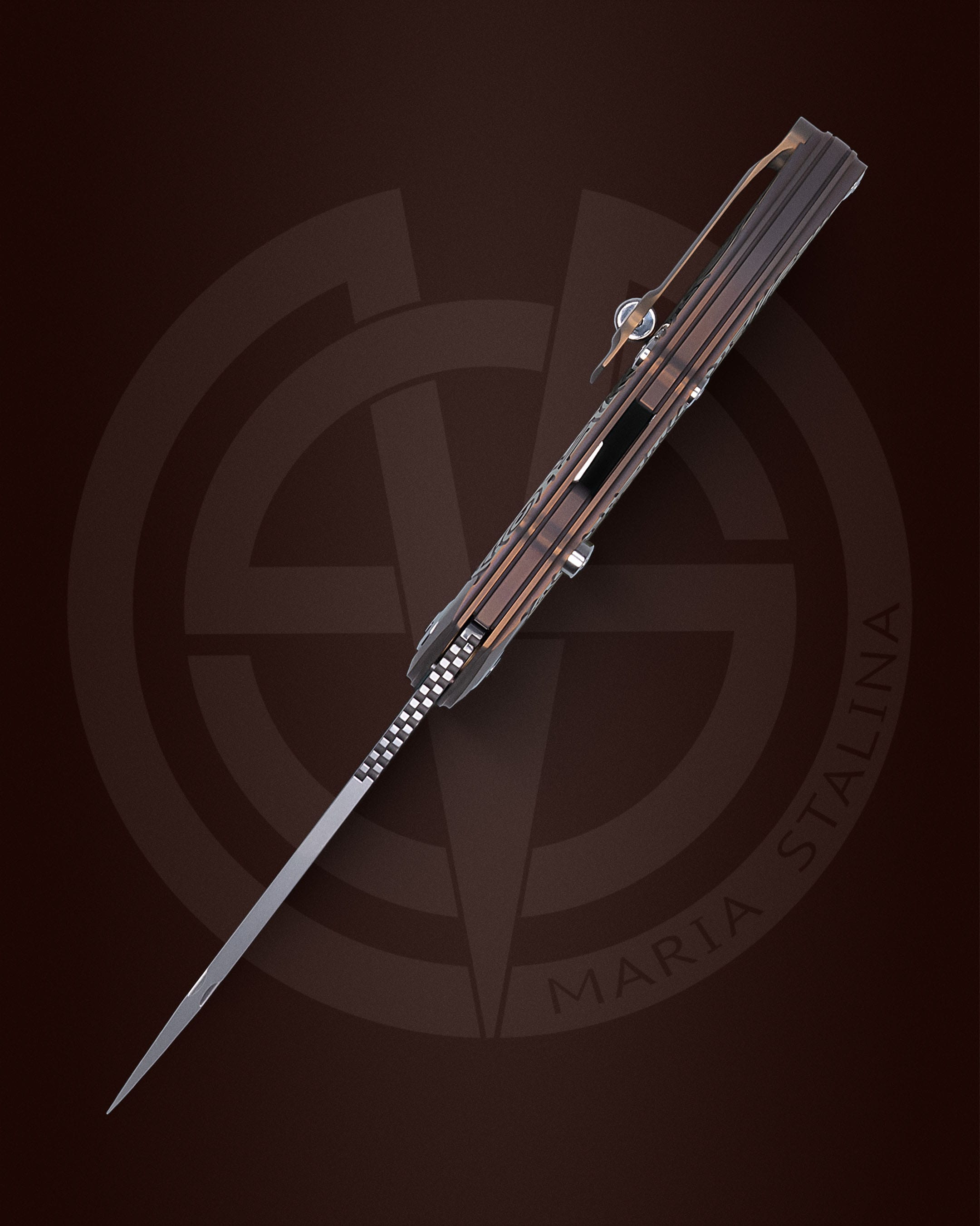 The knife Technoshaman 2.0. Slim (Gold) 3/10 SiL Manufactory_2 The knife Technoshaman 2.0. Slim (Gold) 3/10 SiL Manufactory_2