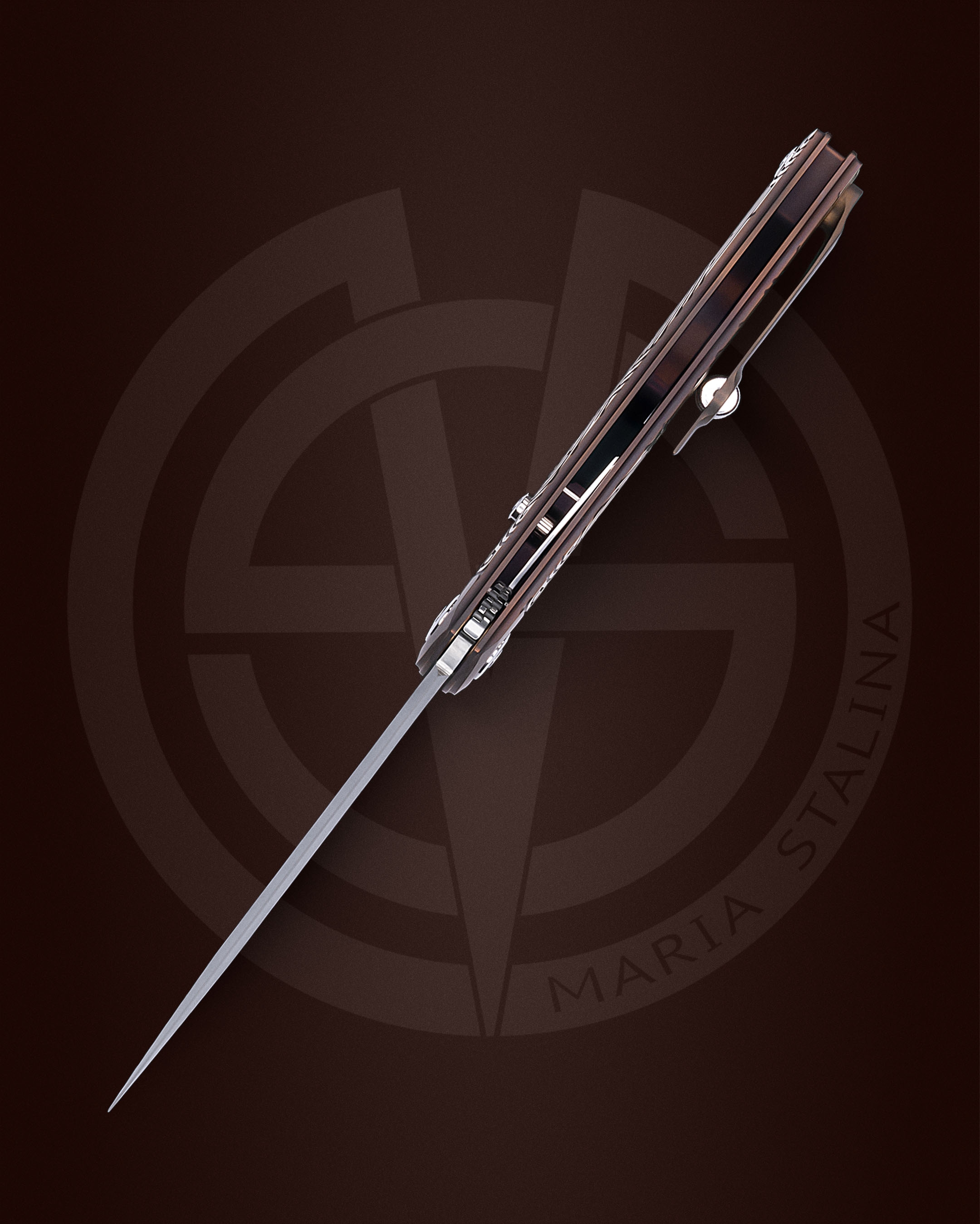 The knife Technoshaman 2.0. Slim (Gold) 3/10 SiL Manufactory_3 The knife Technoshaman 2.0. Slim (Gold) 3/10 SiL Manufactory_3