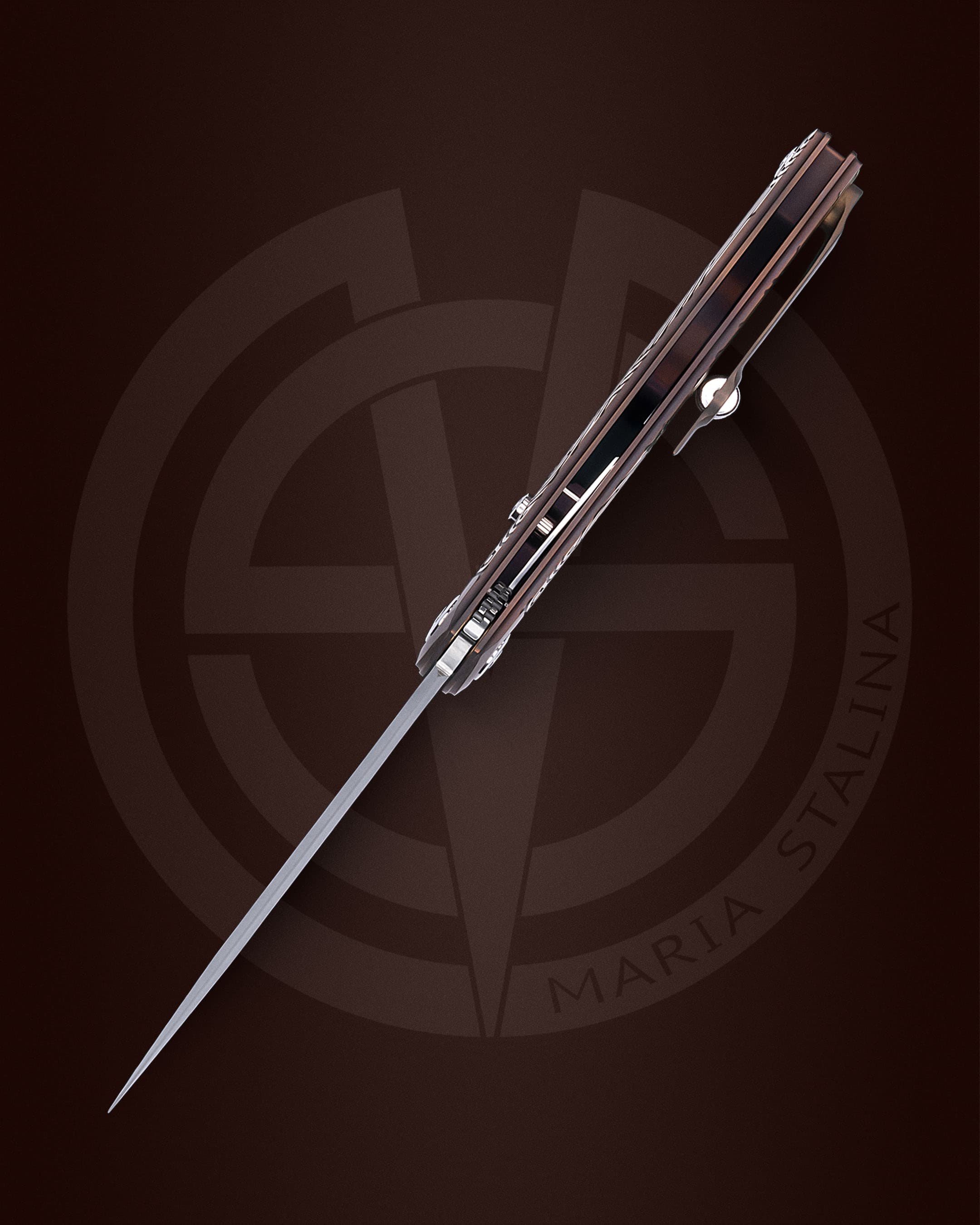 Нож Техношаман 2.0. Слим (Голд) 3/10 Мануфактура СиЛ_3 Нож Техношаман 2.0. Слим (Голд) 3/10 Мануфактура СиЛ_3