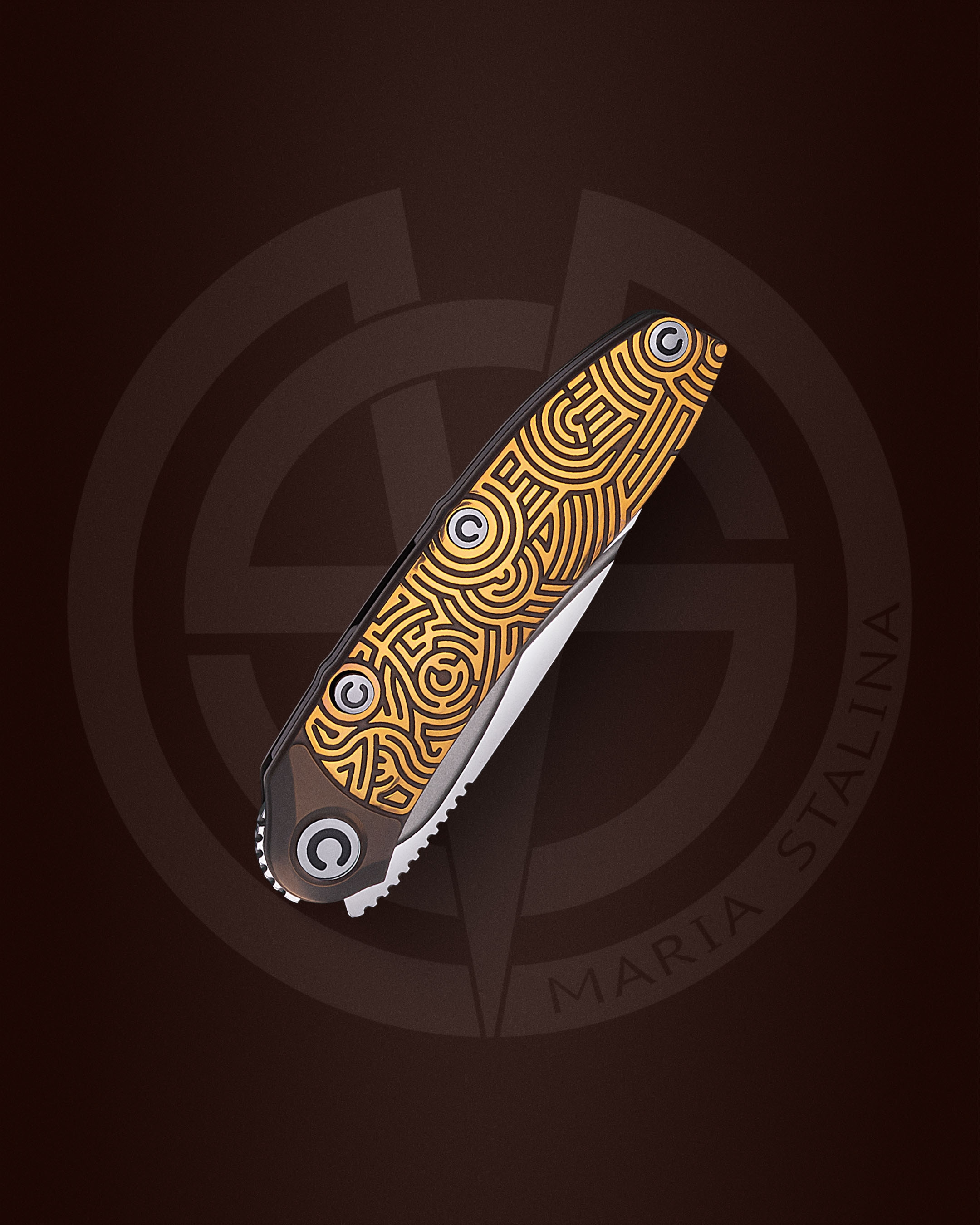 The knife Technoshaman 2.0. Slim (Gold) 3/10 SiL Manufactory_4 The knife Technoshaman 2.0. Slim (Gold) 3/10 SiL Manufactory_4