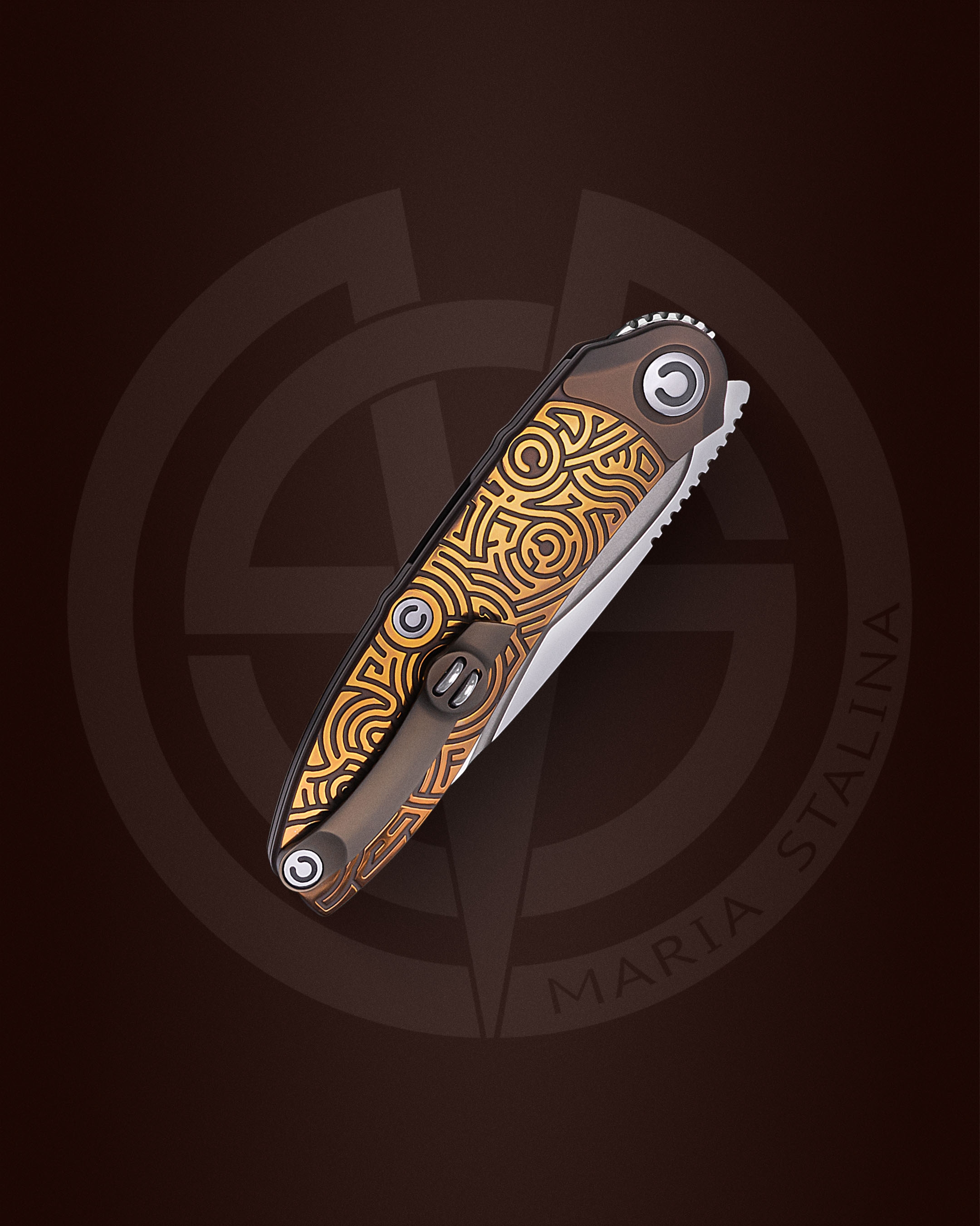 The knife Technoshaman 2.0. Slim (Gold) 3/10 SiL Manufactory_5 The knife Technoshaman 2.0. Slim (Gold) 3/10 SiL Manufactory_5