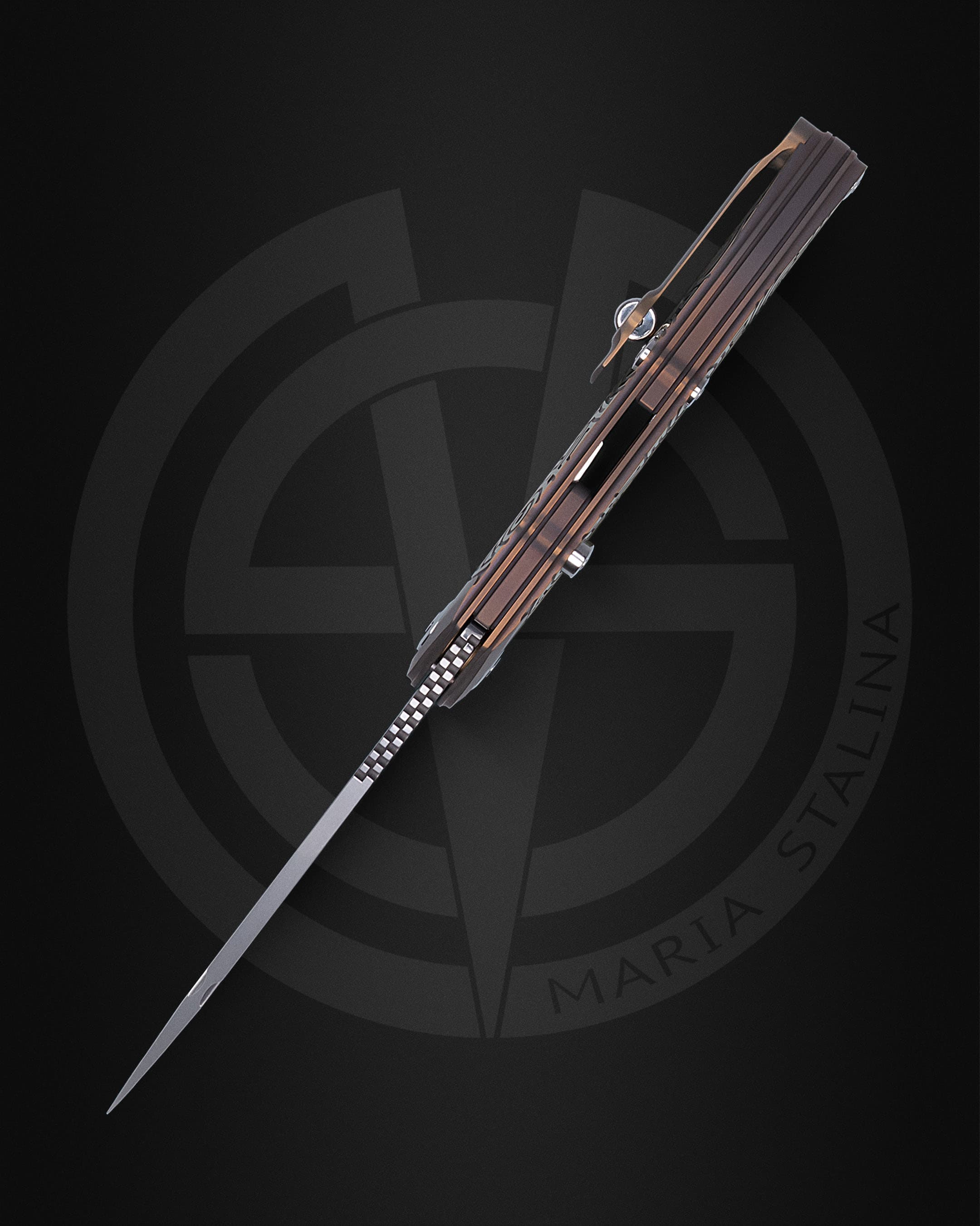 The knife Technoshaman 2.0. Slim (Gold) 5/10 SiL Manufactory_2 The knife Technoshaman 2.0. Slim (Gold) 5/10 SiL Manufactory_2