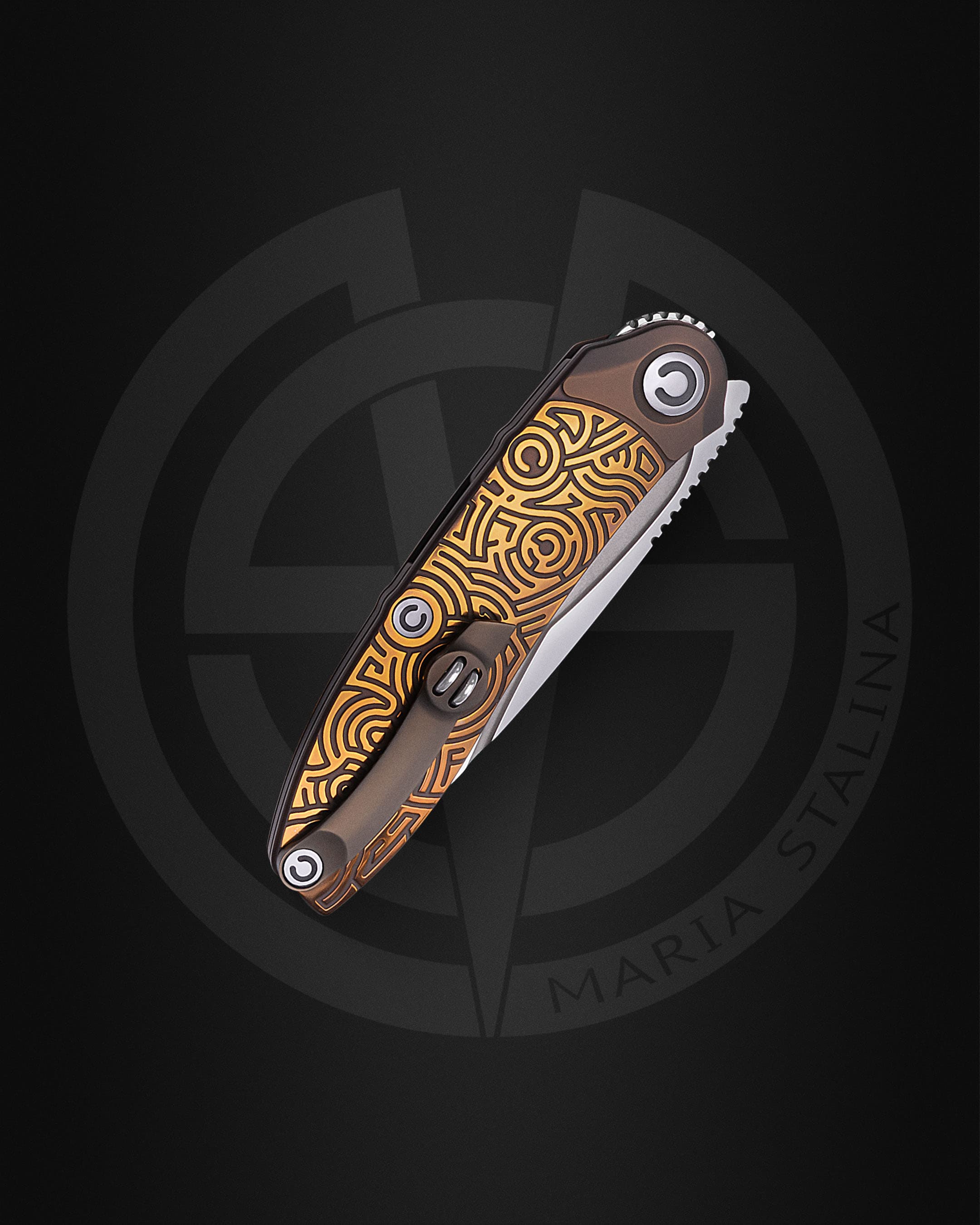 The knife Technoshaman 2.0. Slim (Gold) 5/10 SiL Manufactory_5 The knife Technoshaman 2.0. Slim (Gold) 5/10 SiL Manufactory_5