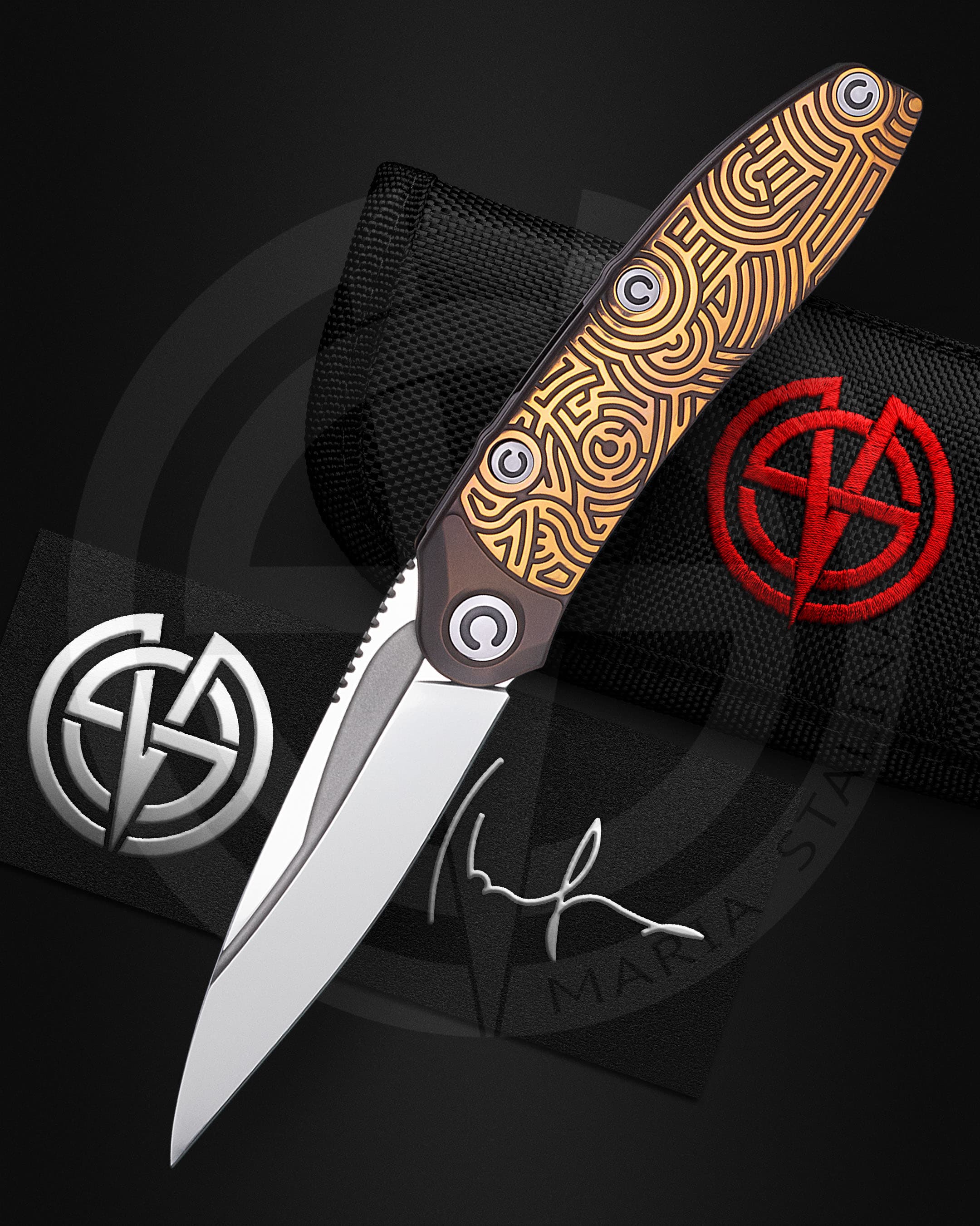The knife Technoshaman 2.0. Slim (Gold) 5/10 SiL Manufactory_6 The knife Technoshaman 2.0. Slim (Gold) 5/10 SiL Manufactory_6