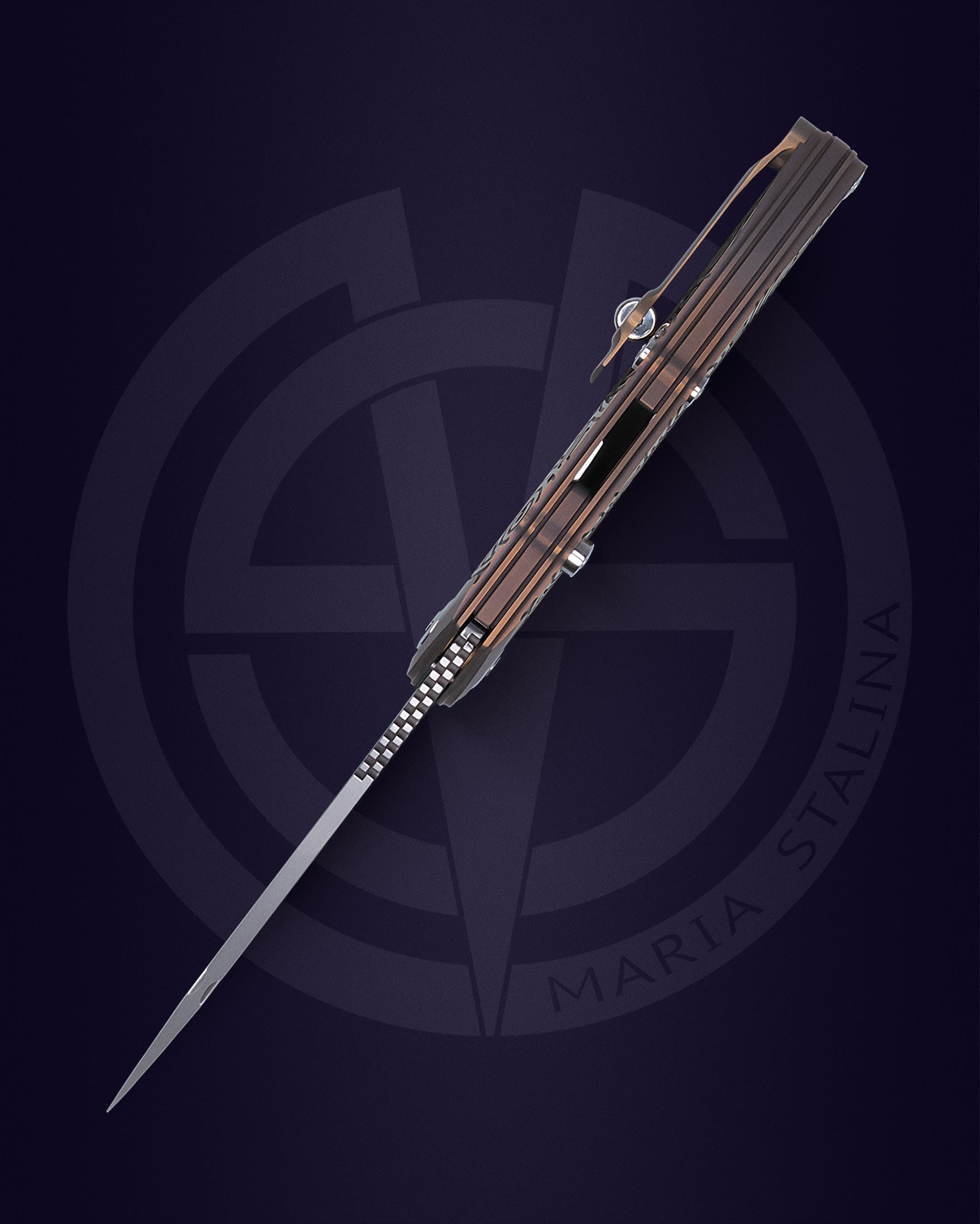 The knife Technoshaman 2.0. Slim (Gold) 6/10 SiL Manufactory_2 The knife Technoshaman 2.0. Slim (Gold) 6/10 SiL Manufactory_2