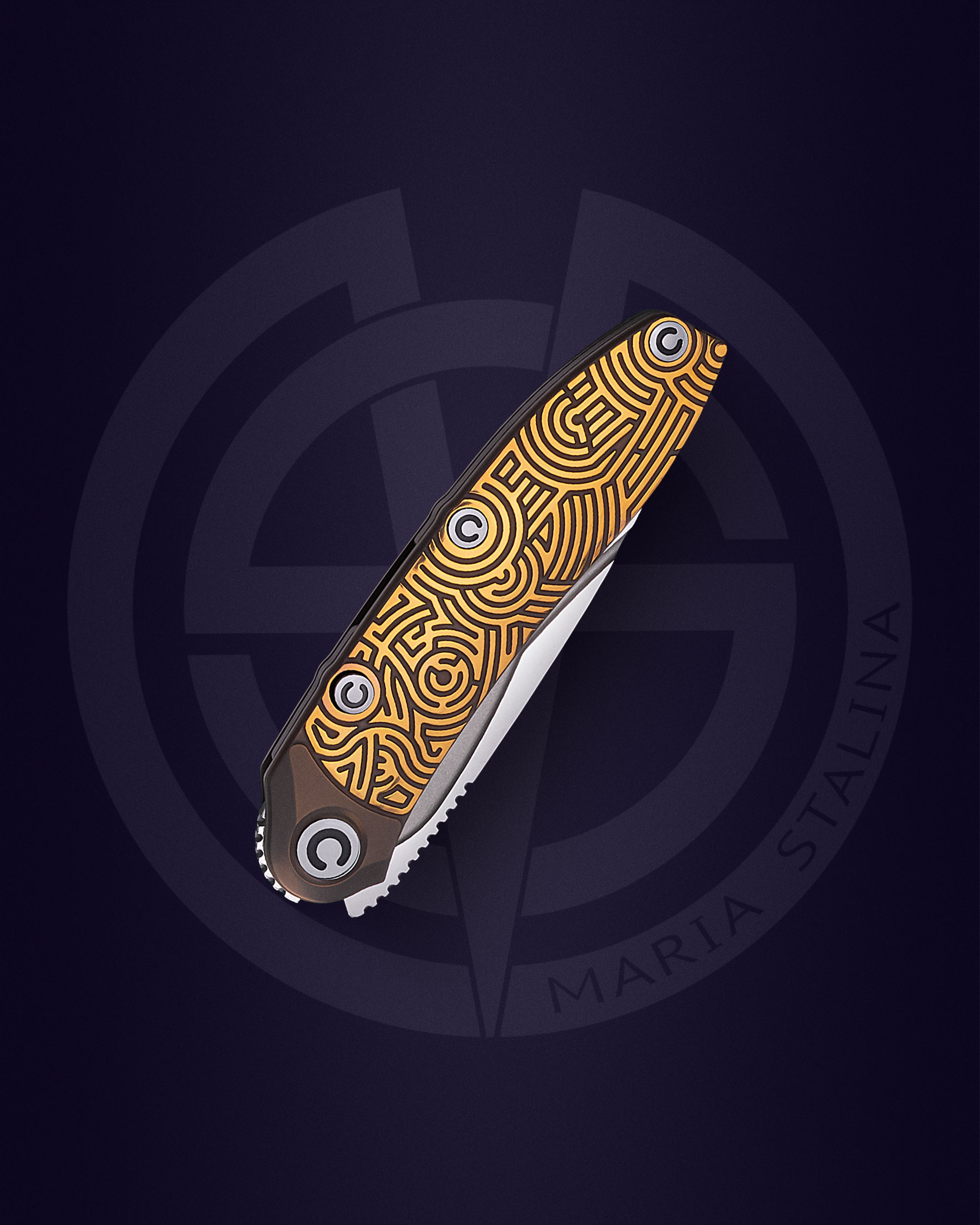 The knife Technoshaman 2.0. Slim (Gold) 6/10 SiL Manufactory_4 The knife Technoshaman 2.0. Slim (Gold) 6/10 SiL Manufactory_4