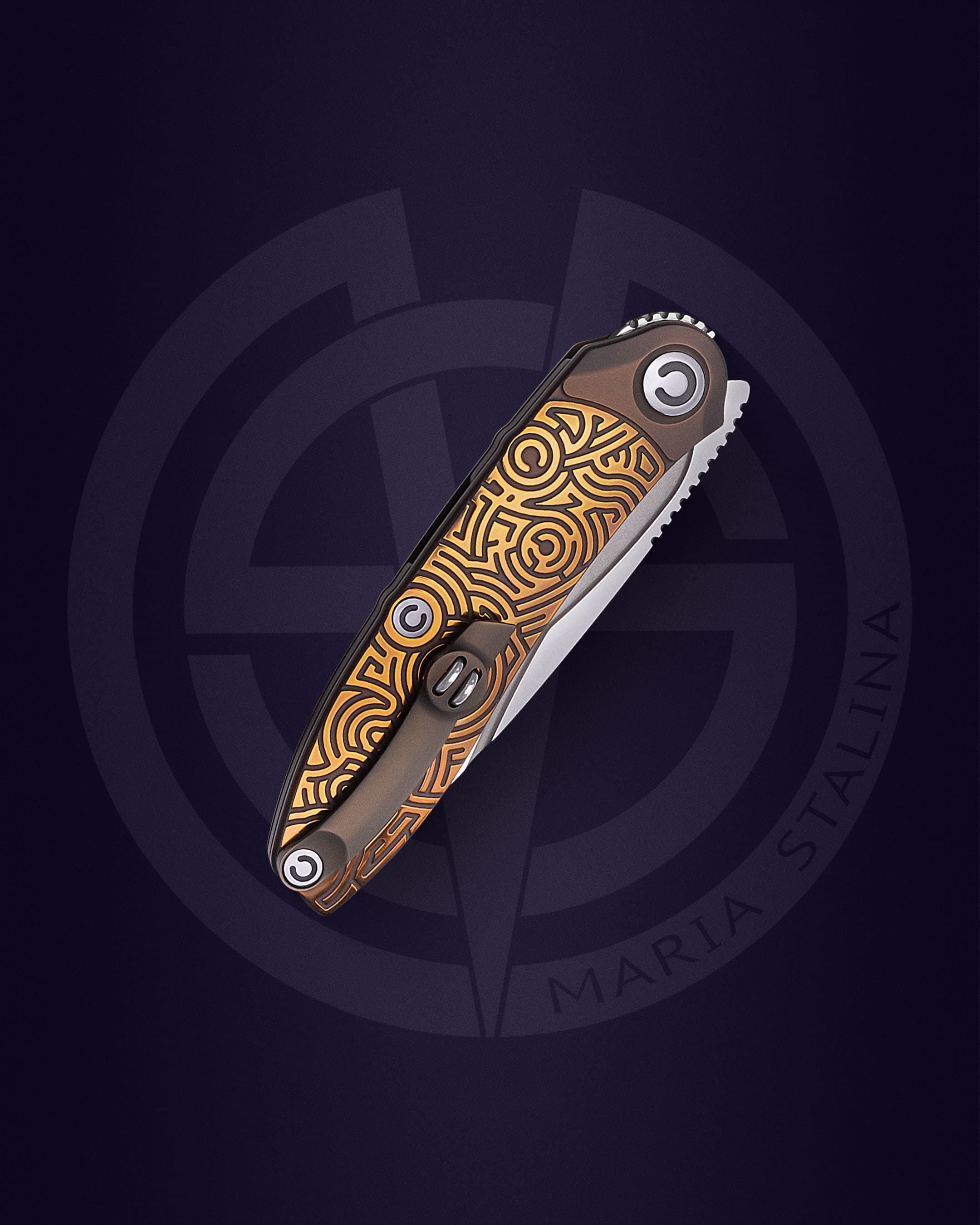 The knife Technoshaman 2.0. Slim (Gold) 6/10 SiL Manufactory_5 The knife Technoshaman 2.0. Slim (Gold) 6/10 SiL Manufactory_5