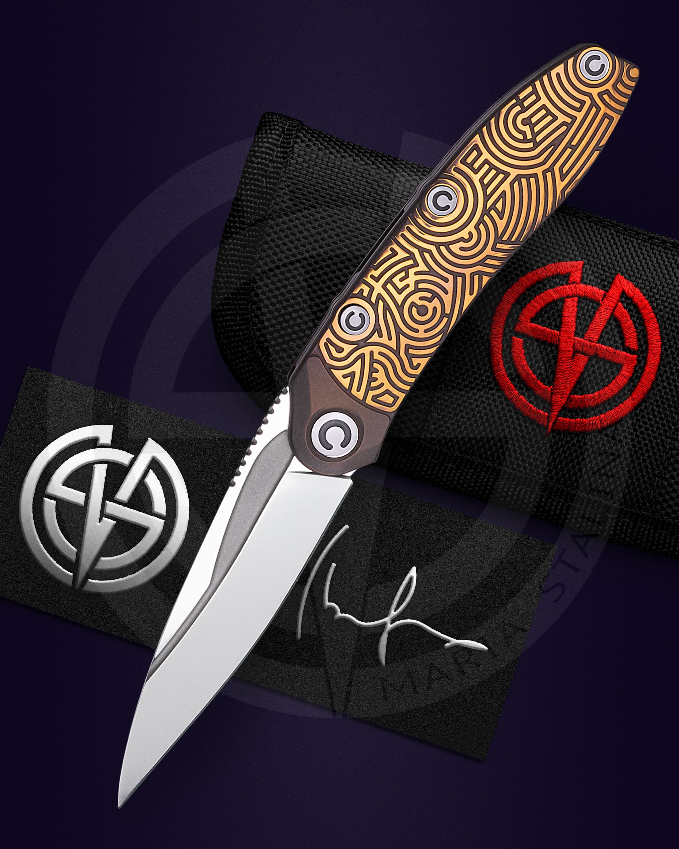 The knife Technoshaman 2.0. Slim (Gold) 6/10 SiL Manufactory_6 The knife Technoshaman 2.0. Slim (Gold) 6/10 SiL Manufactory_6