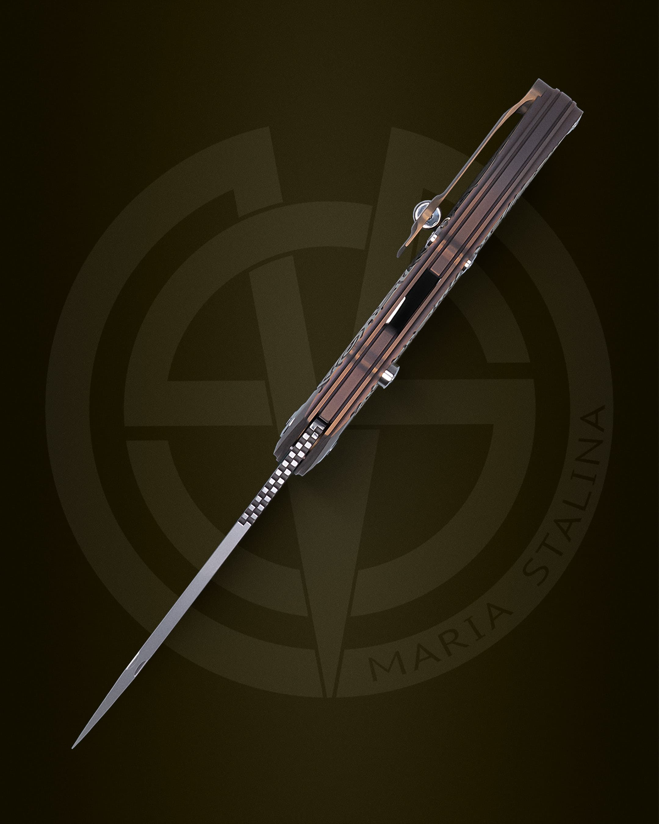 The knife Technoshaman 2.0. Slim (Gold) 9/10 SiL Мanufactory _2 The knife Technoshaman 2.0. Slim (Gold) 9/10 SiL Мanufactory _2