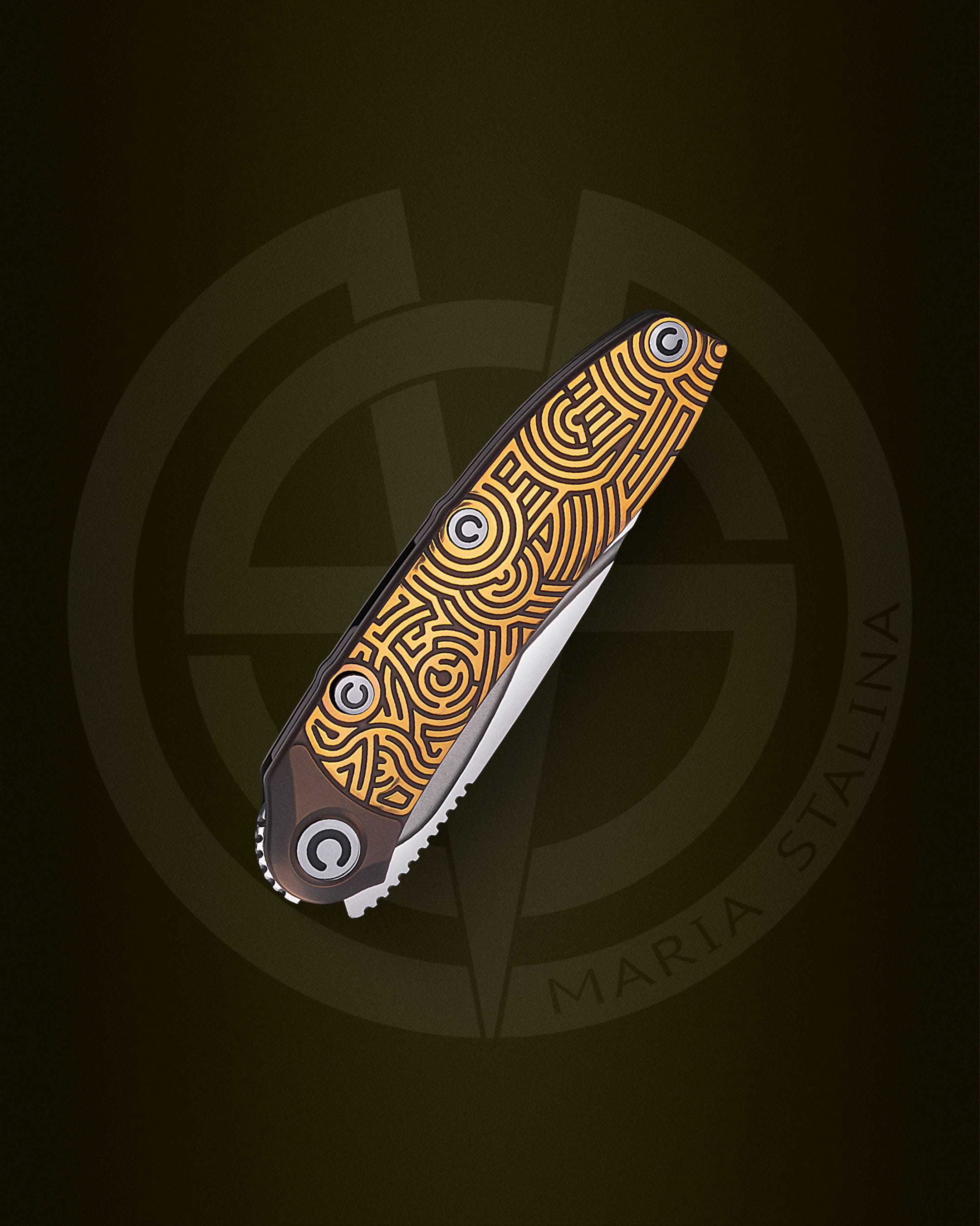The knife Technoshaman 2.0. Slim (Gold) 9/10 SiL Мanufactory _4 The knife Technoshaman 2.0. Slim (Gold) 9/10 SiL Мanufactory _4
