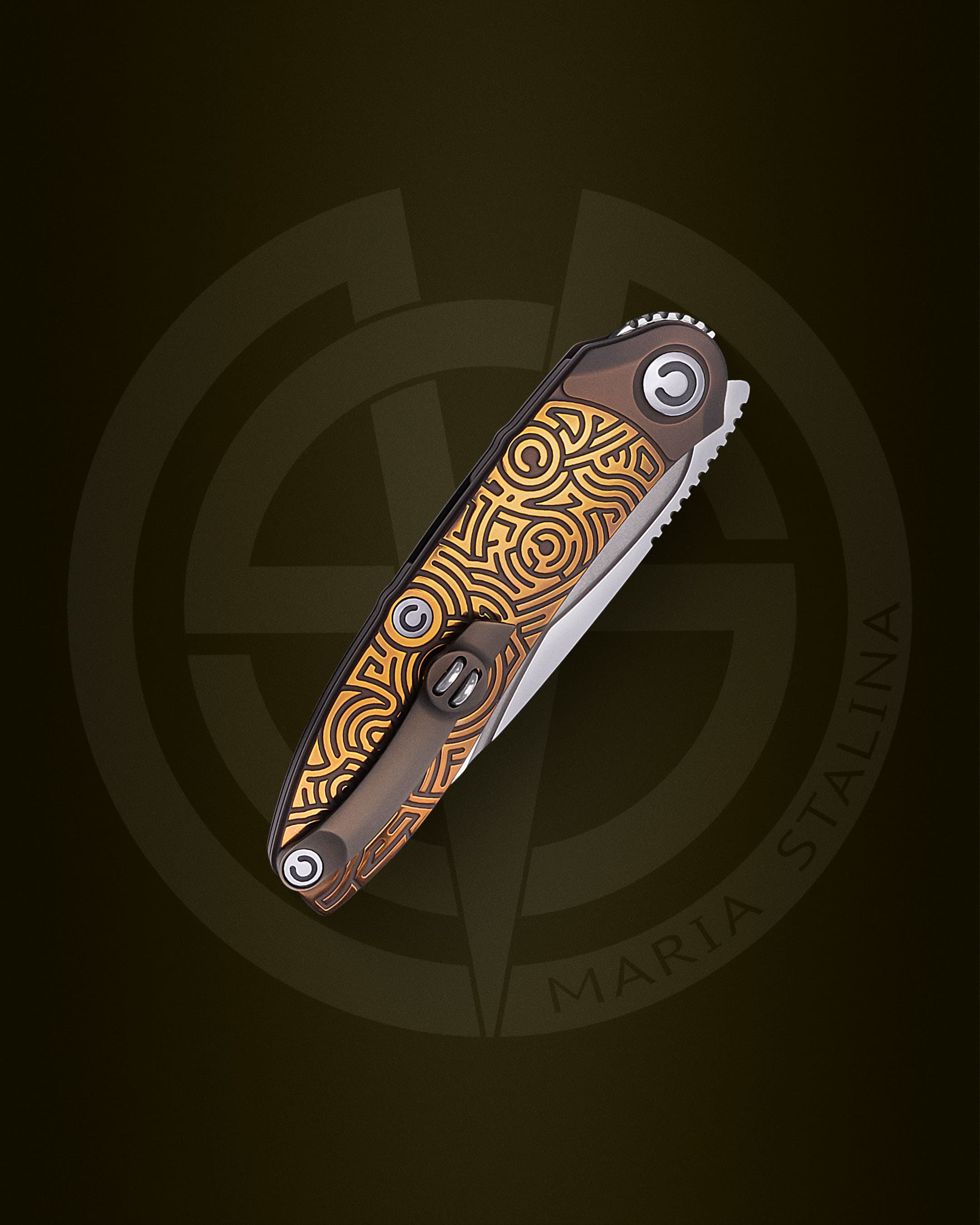 The knife Technoshaman 2.0. Slim (Gold) 9/10 SiL Мanufactory _5 The knife Technoshaman 2.0. Slim (Gold) 9/10 SiL Мanufactory _5