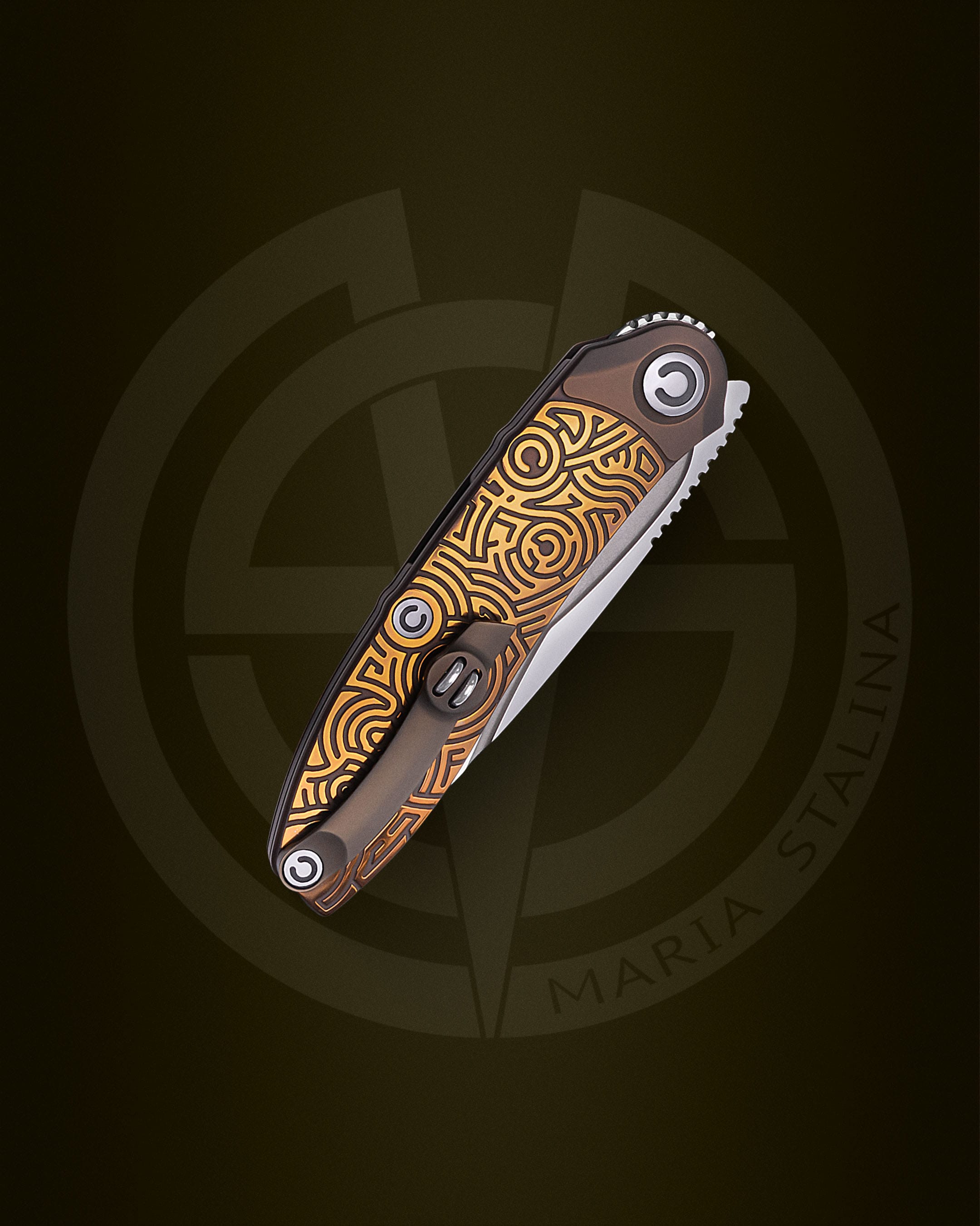 The knife Technoshaman 2.0. Slim (Gold) 9/10 SiL Мanufactory _5 The knife Technoshaman 2.0. Slim (Gold) 9/10 SiL Мanufactory _5
