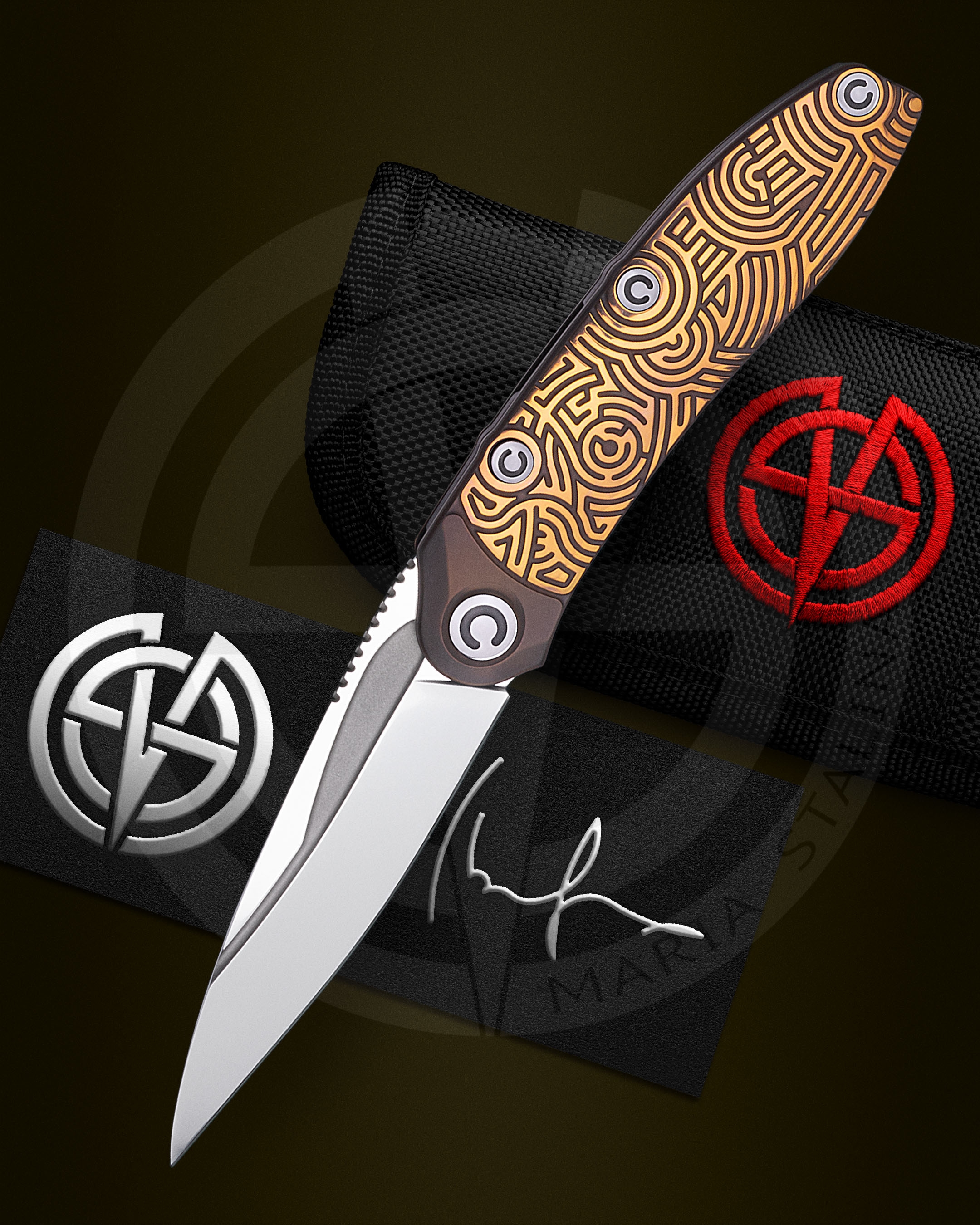 The knife Technoshaman 2.0. Slim (Gold) 9/10 SiL Мanufactory _6 The knife Technoshaman 2.0. Slim (Gold) 9/10 SiL Мanufactory _6