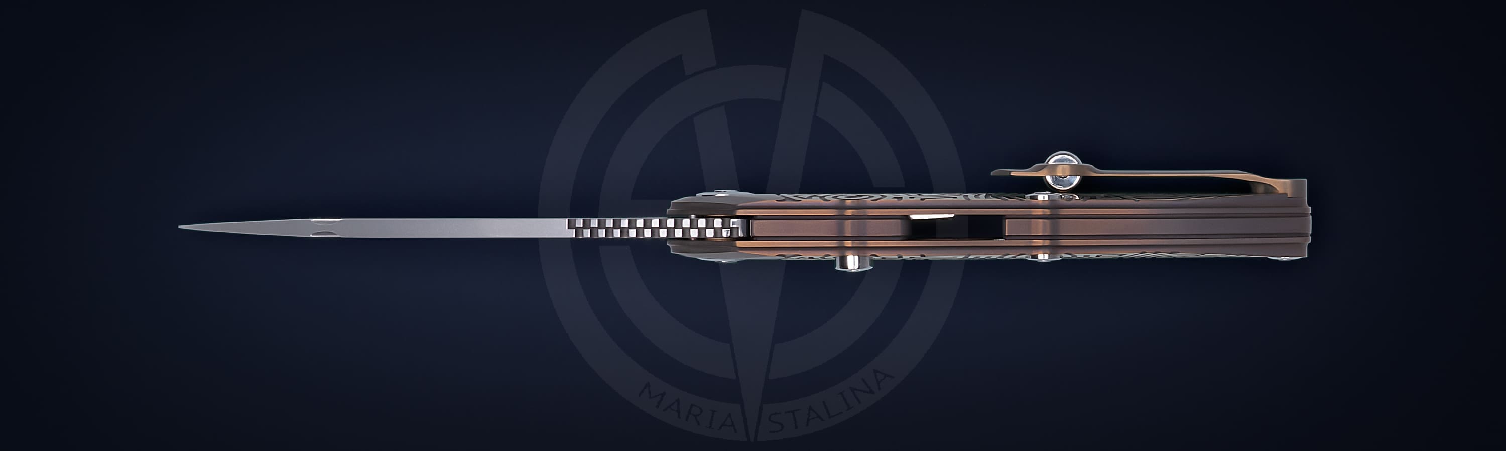 The knife Technoshaman 2.0. Slim (Gold) 7/10 SiL Manufactory_2 The knife Technoshaman 2.0. Slim (Gold) 7/10 SiL Manufactory_2