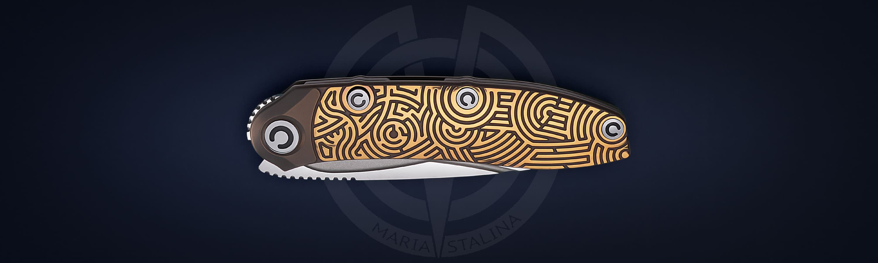 The knife Technoshaman 2.0. Slim (Gold) 7/10 SiL Manufactory_4 The knife Technoshaman 2.0. Slim (Gold) 7/10 SiL Manufactory_4